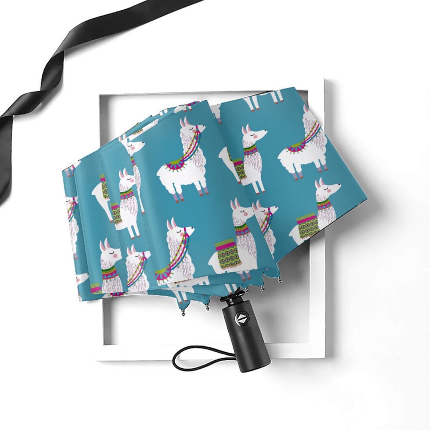 Parapluie pliable en forme de lama et d'alpaga