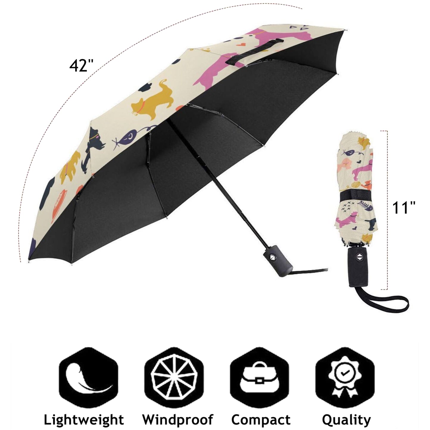 Parapluie pliable pour chien et chat