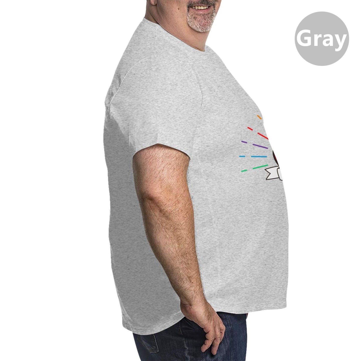 Heart-Shaped Rainbow Extra Large Tall Mens T Shirts