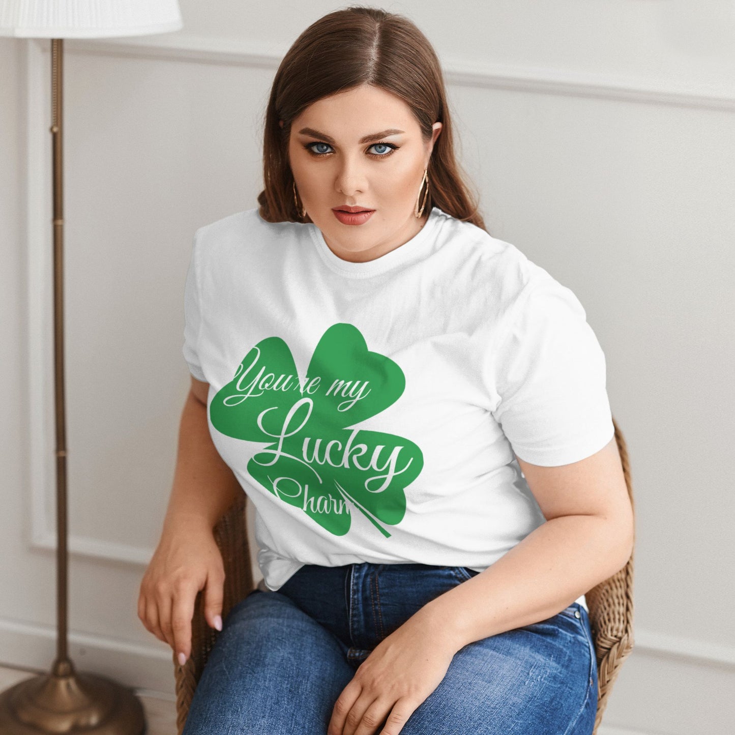 Four Leaf Clover Extra Large Plus Size T Shirts For Women