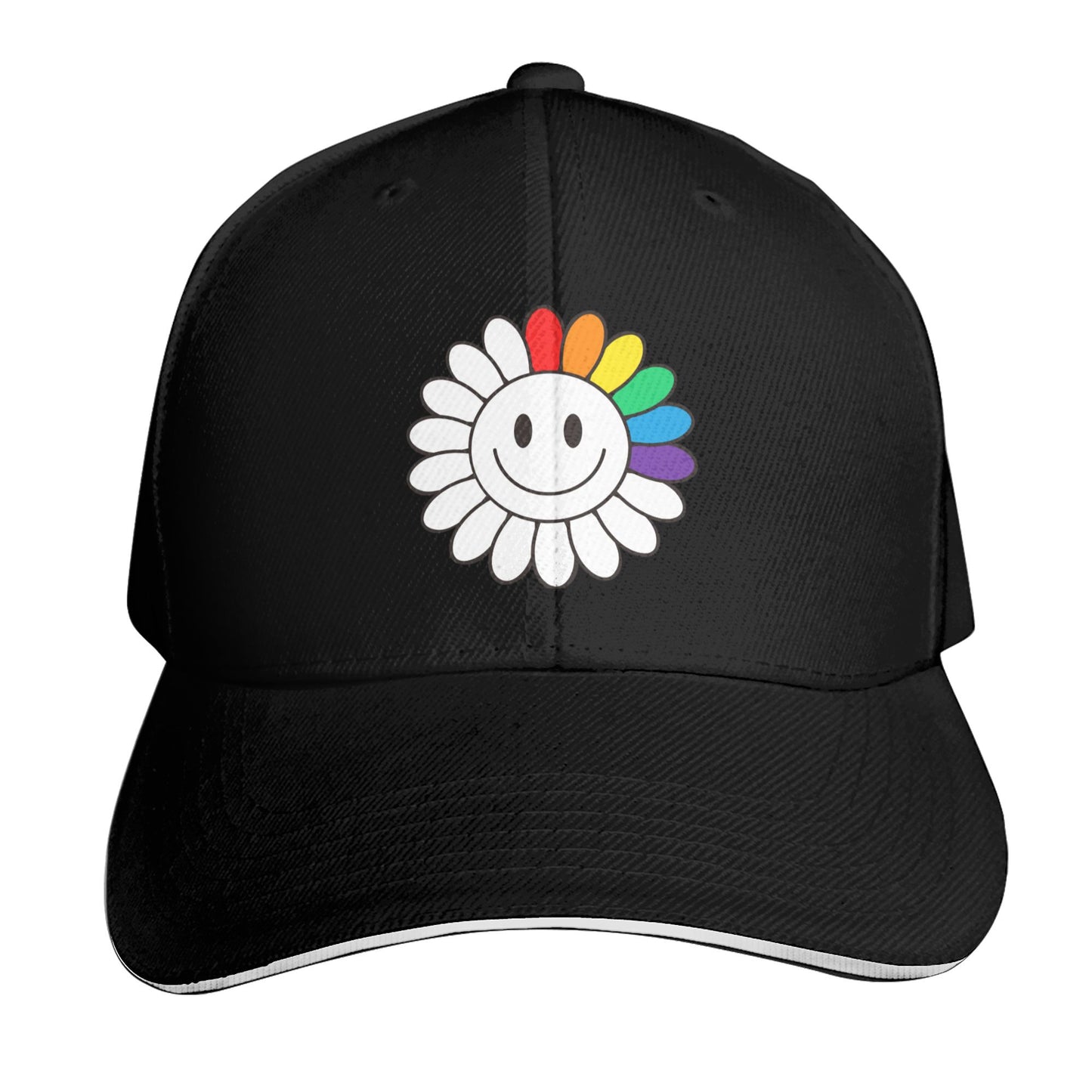Flower Smiley Baseball Caps For Men And Women