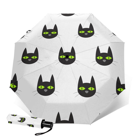 Kleiner Mini-Regenschirm mit Anime-Katzen-Aufdruck