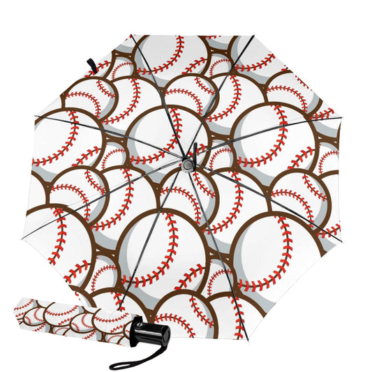 Kleiner Mini-Regenschirm mit Baseball-Aufdruck innen