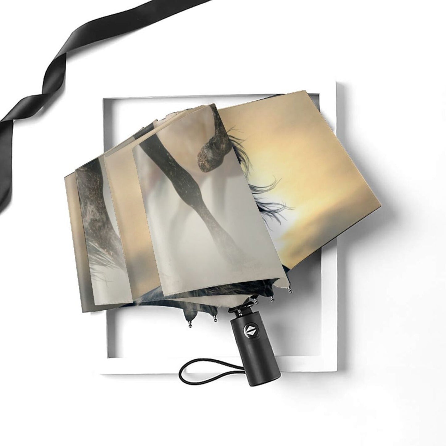 Petit parapluie pliable en forme de cheval