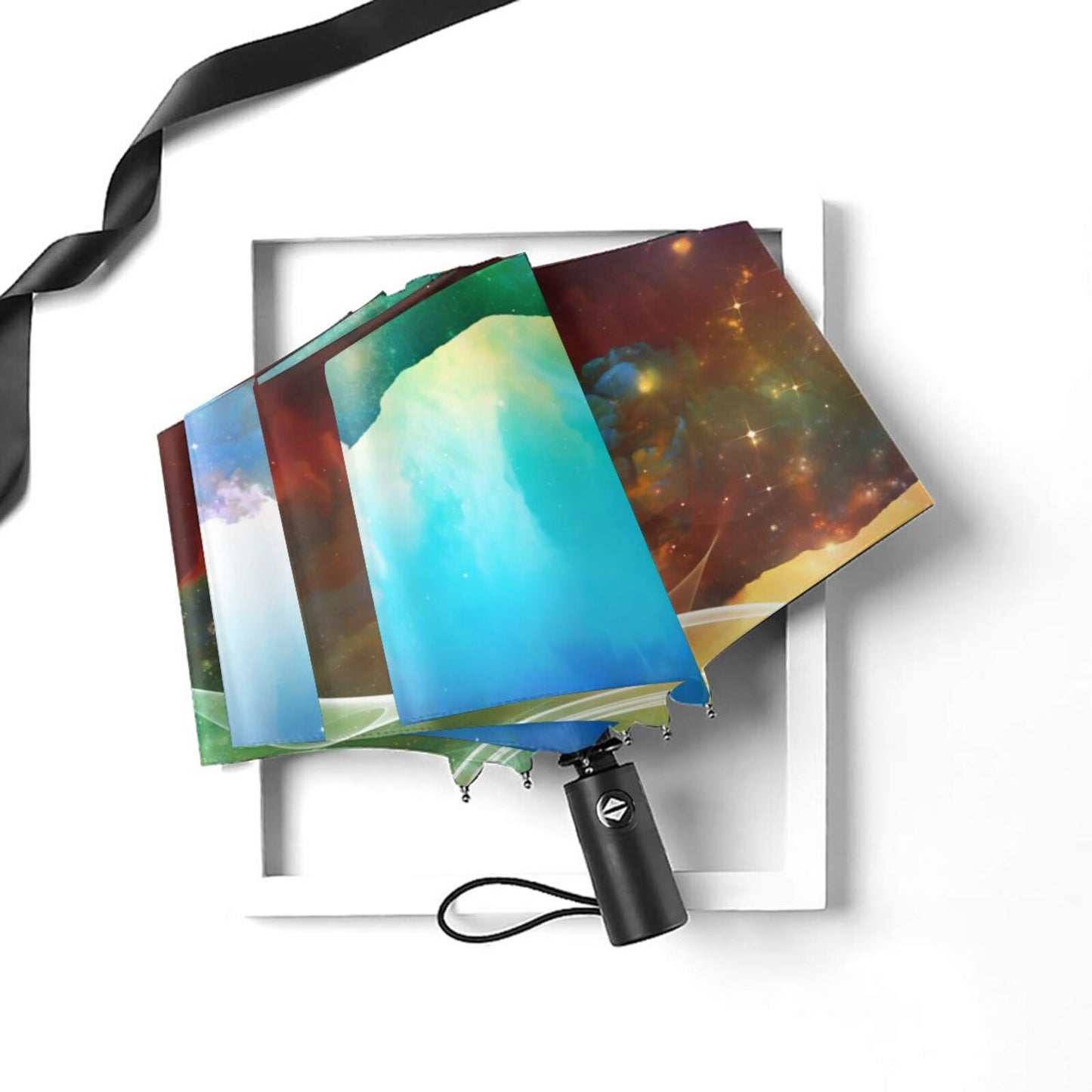 Parapluie de voyage compact au design nuit étoilée