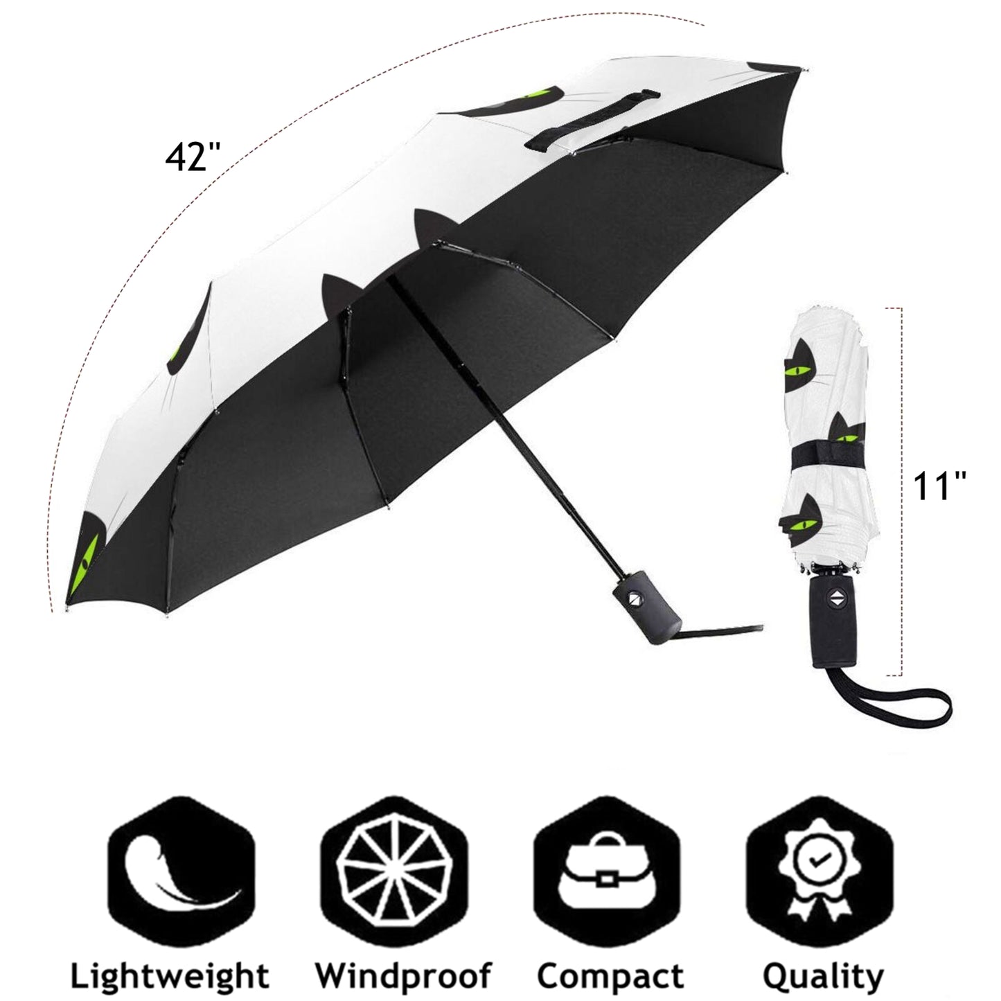 Petit mini parapluie imprimé chat animé