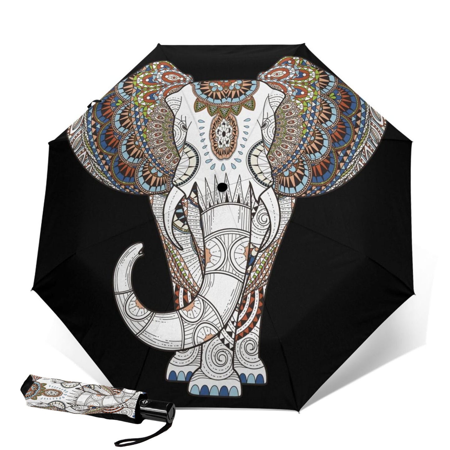 Parapluie pliable à motif éléphant