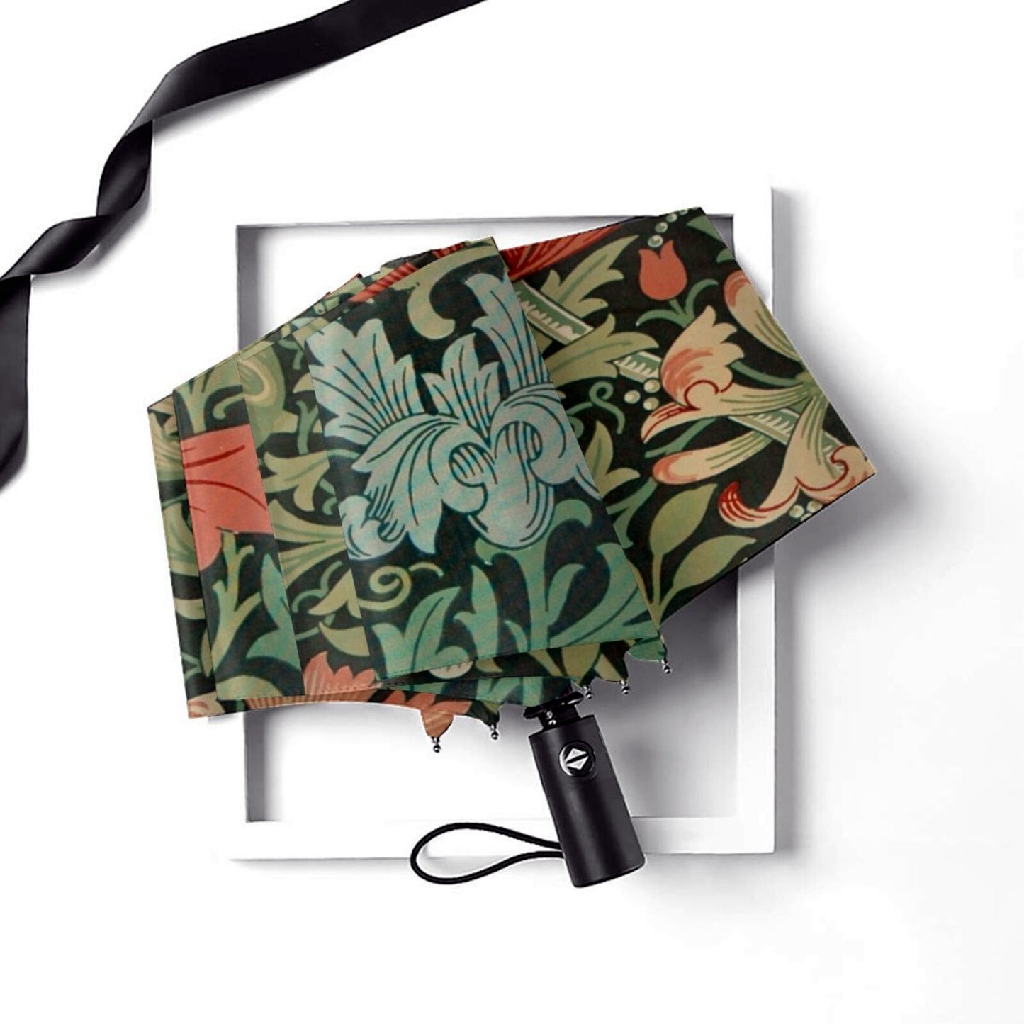 Mini parapluie pliant à motif de fleurs abstraites
