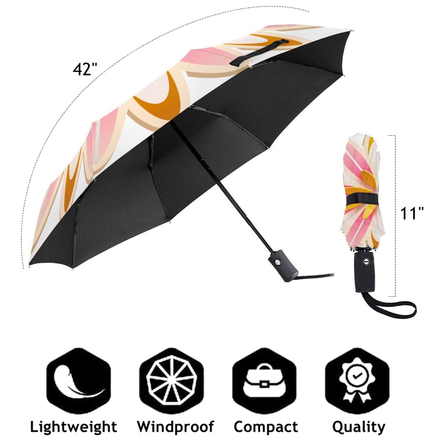 Petit parapluie de voyage à motif floral