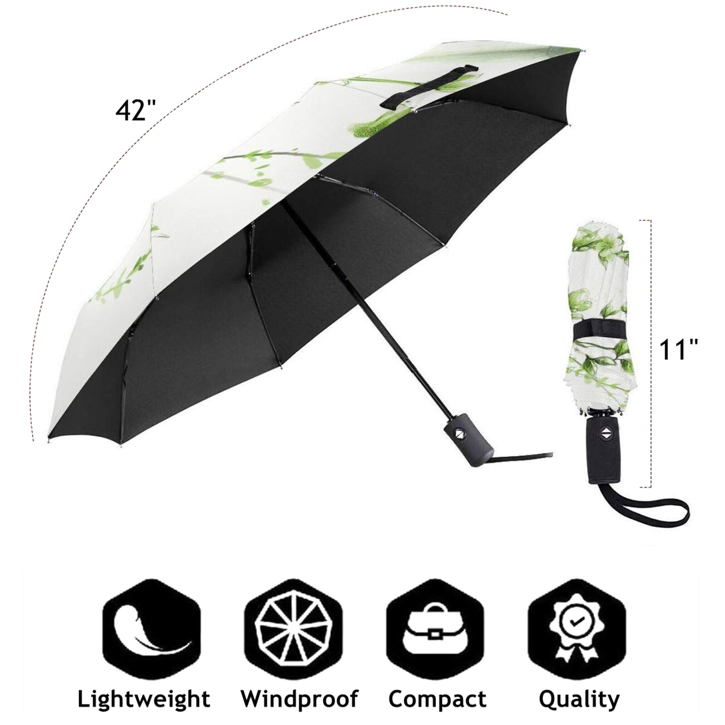 Parapluie pliable imprimé colibri