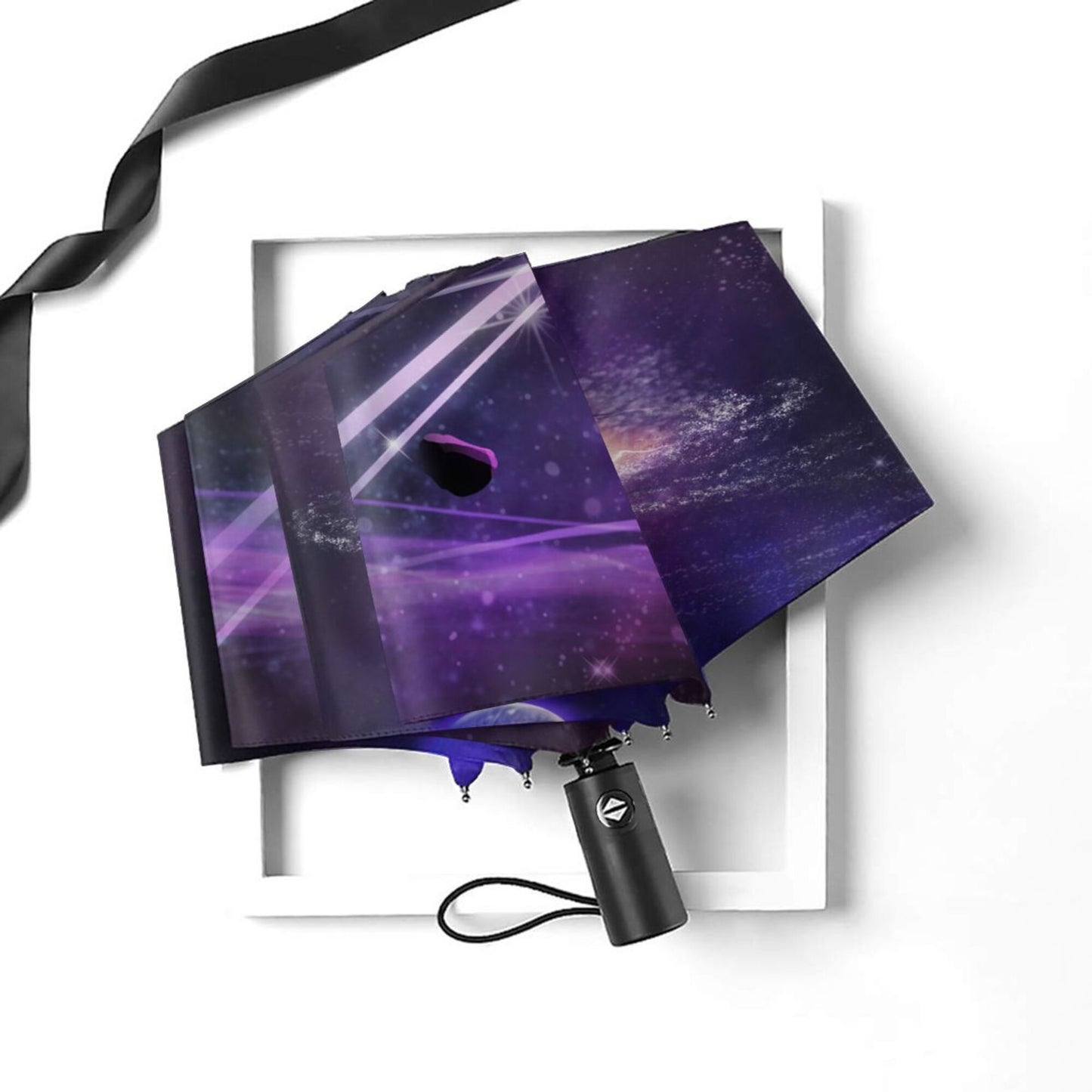 Parapluie pliable anti-UV à imprimé nuit étoilée