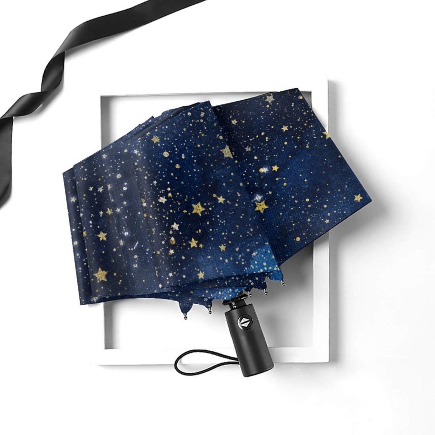 Petit parapluie pliant à imprimé nuit étoilée