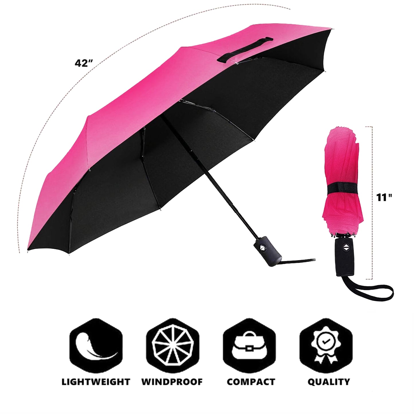 Petit parapluie pliable à couleurs changeantes