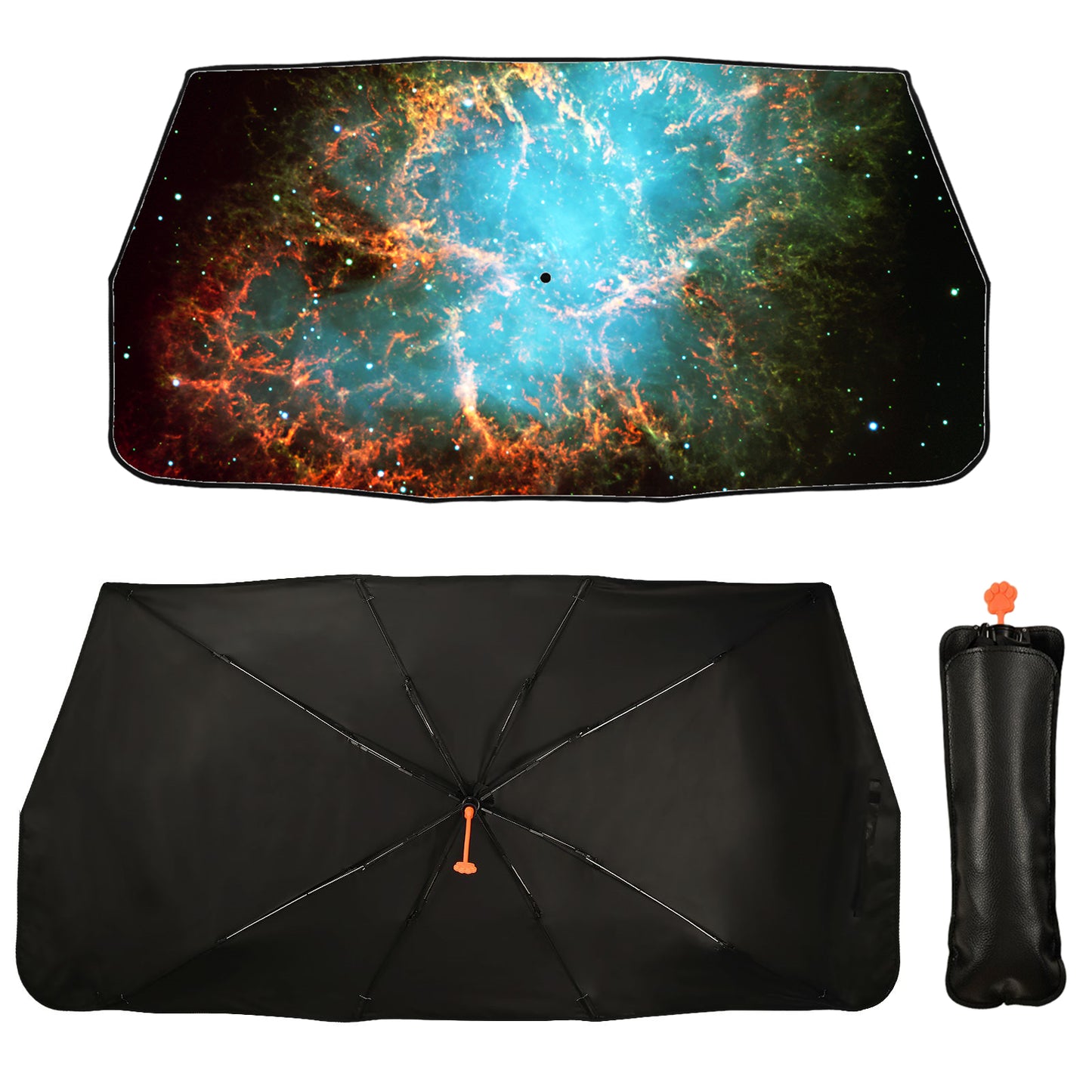 Regenschirm-Windschutzscheiben-Sonnenschutz mit Galaxie-Design