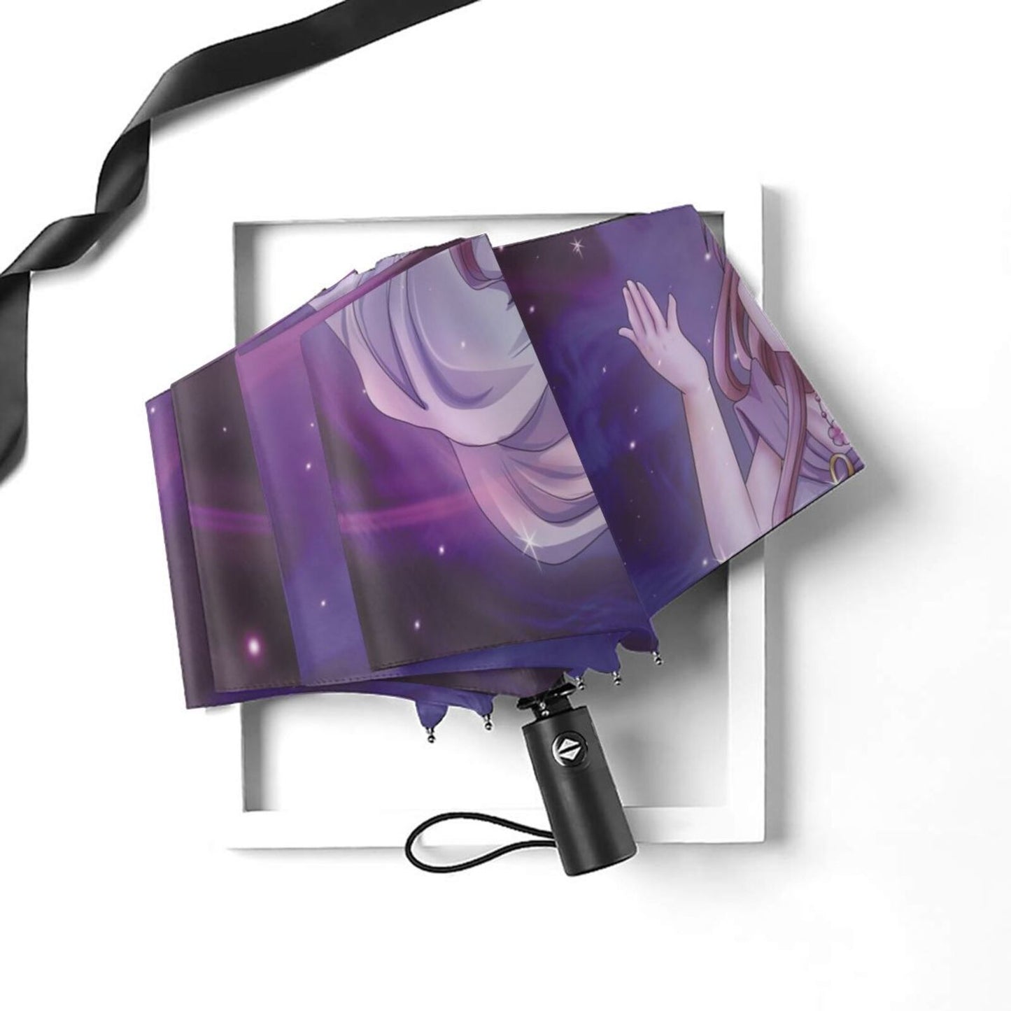 Faltbarer Reiseschirm mit Anime-Mädchen-Motiv