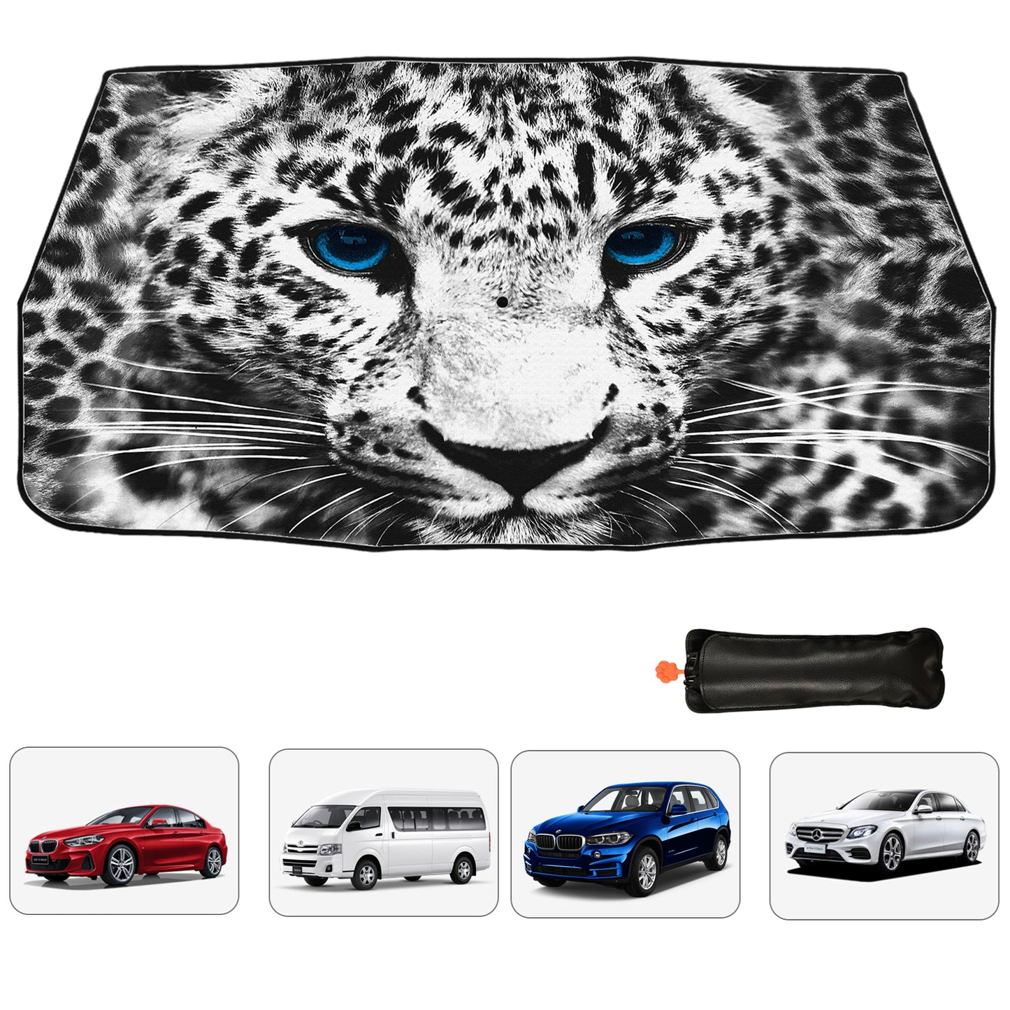 Leopard Auto-Sonnenschutz für die Windschutzscheibe