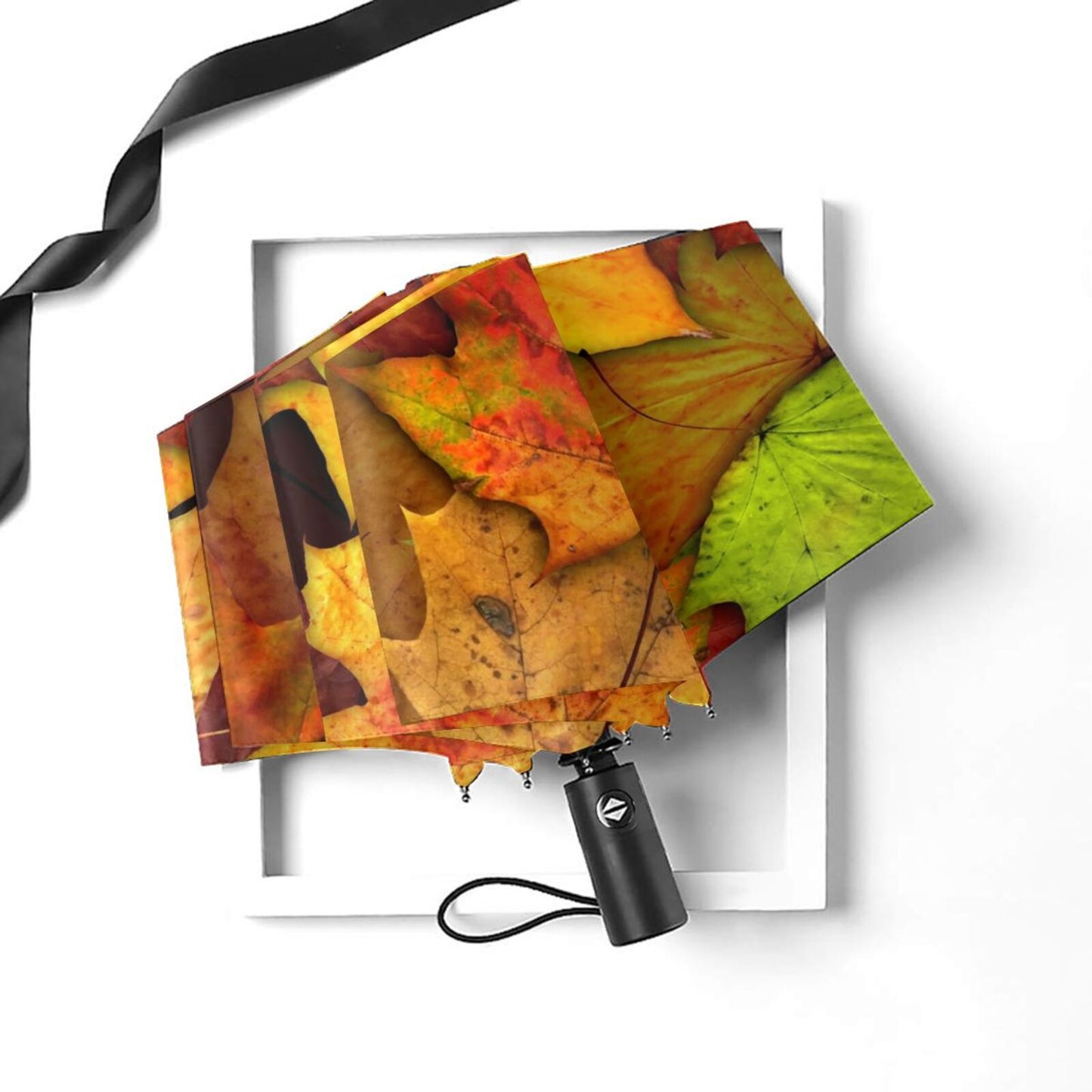Parapluie de voyage pliable à feuilles d'érable