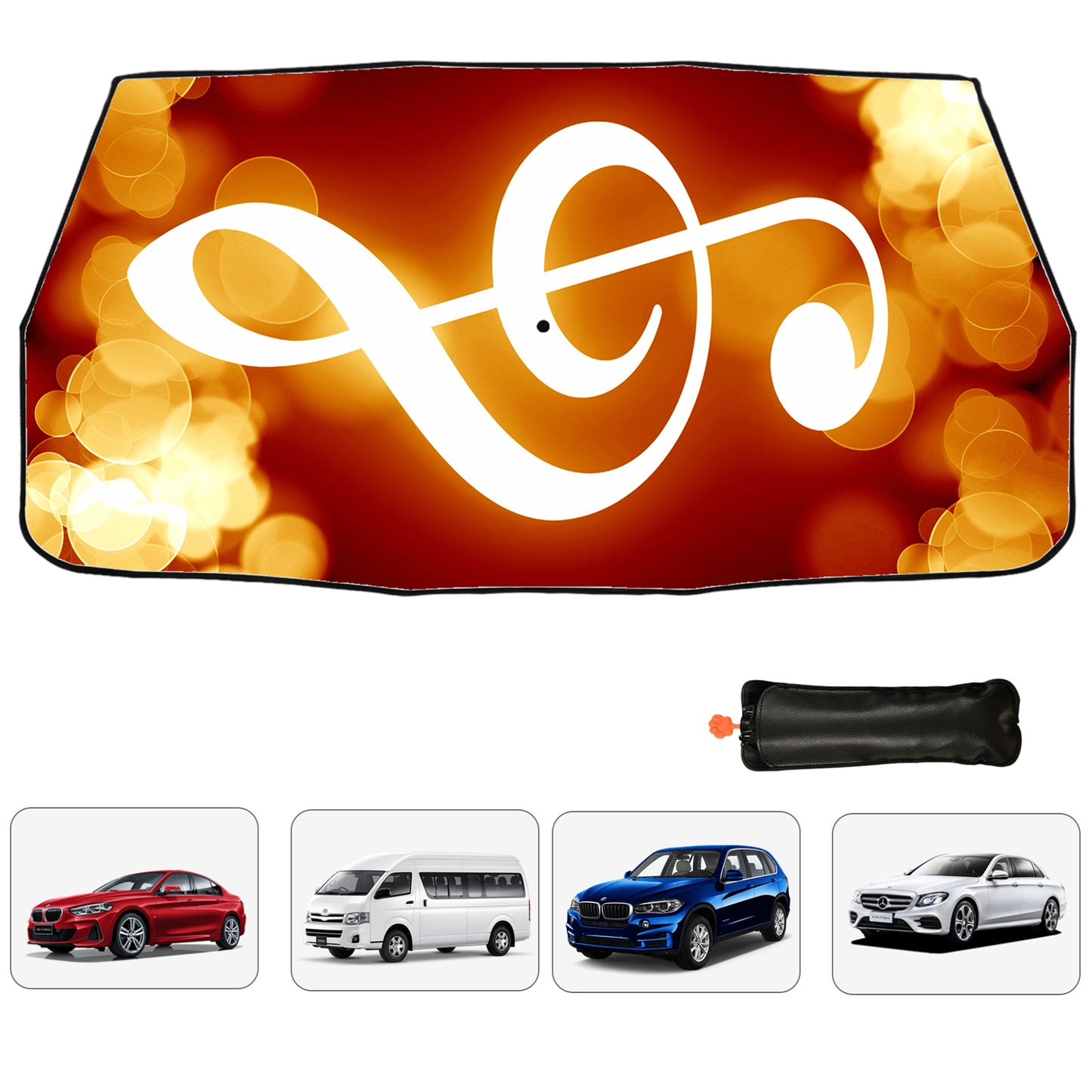 Sonnenschutz für die Windschutzscheibe mit Musiknote fürs Auto