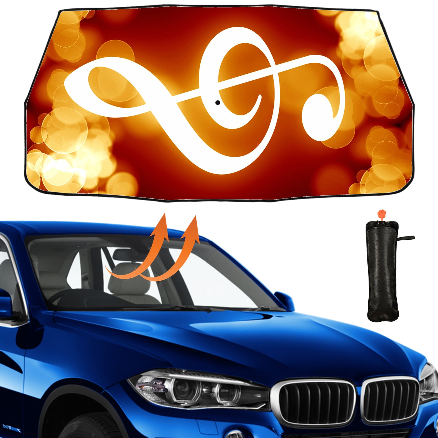 Sonnenschutz für die Windschutzscheibe mit Musiknote fürs Auto