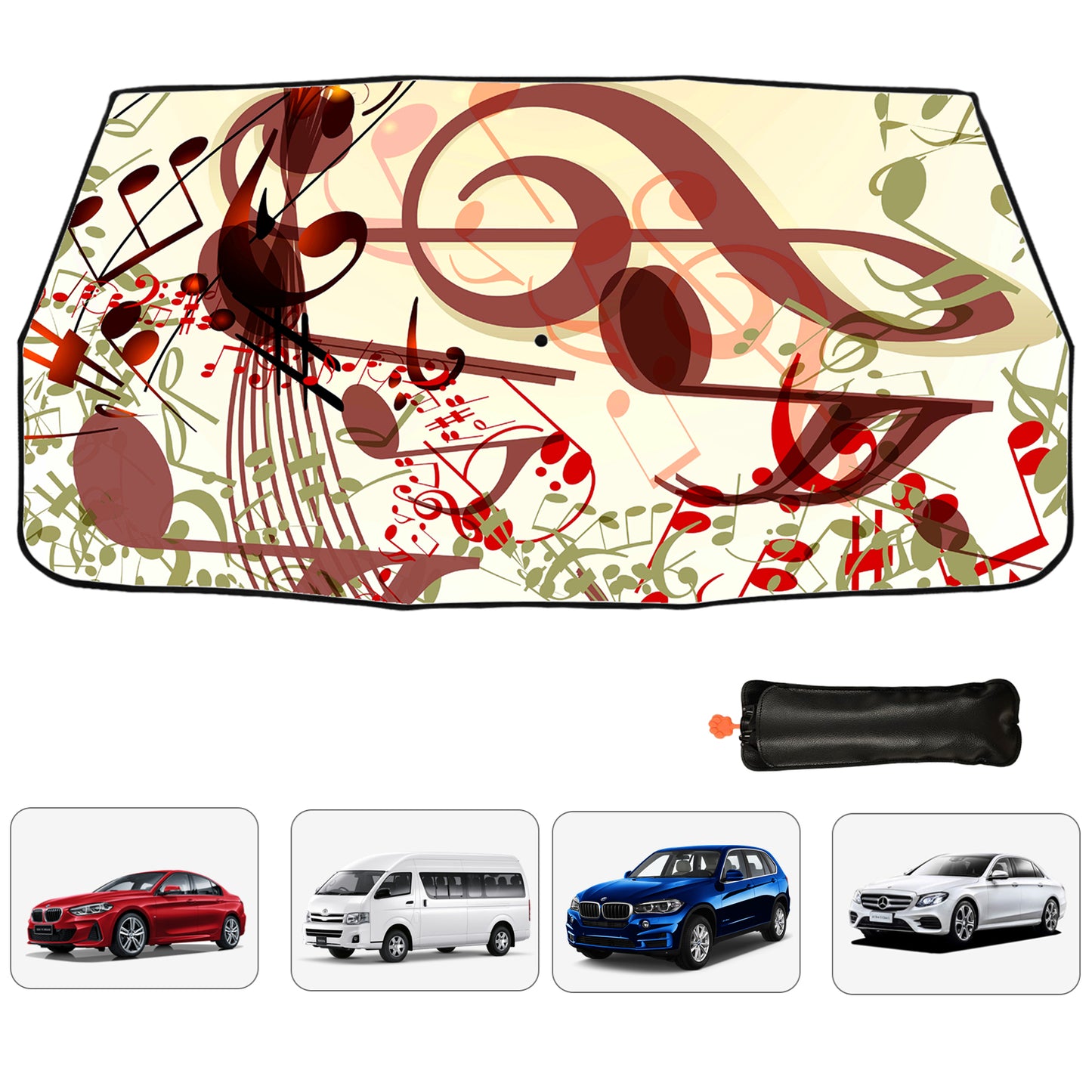 Auto-Windschutzscheibenschirm mit Musik-Design