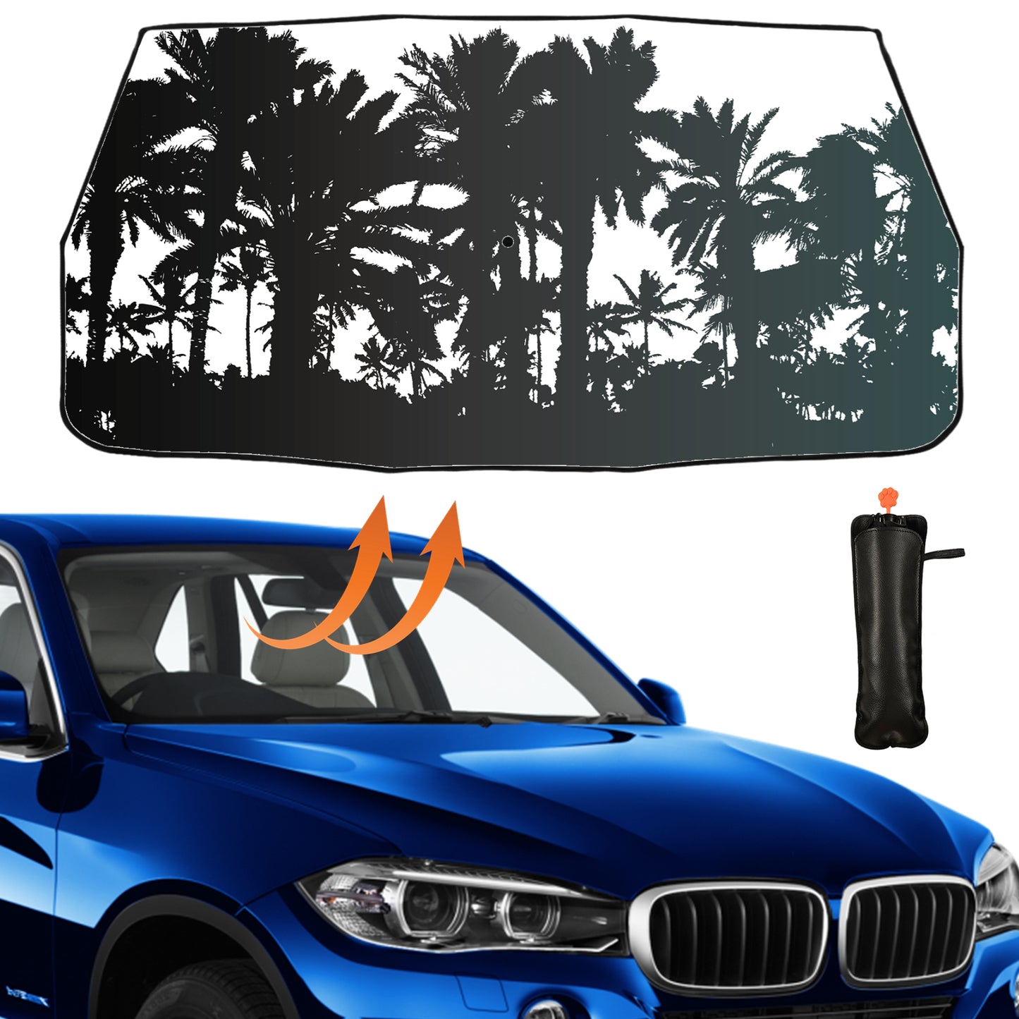 Sonnenschirm fürs Auto mit Palmen-Print