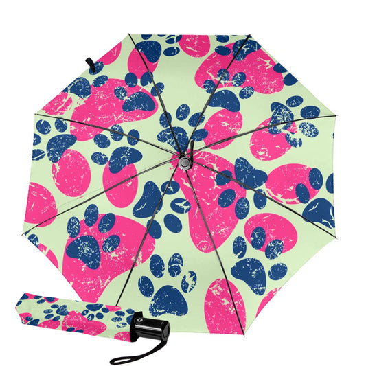 Automatischer Faltschirm mit Pfoten-Design im Inneren