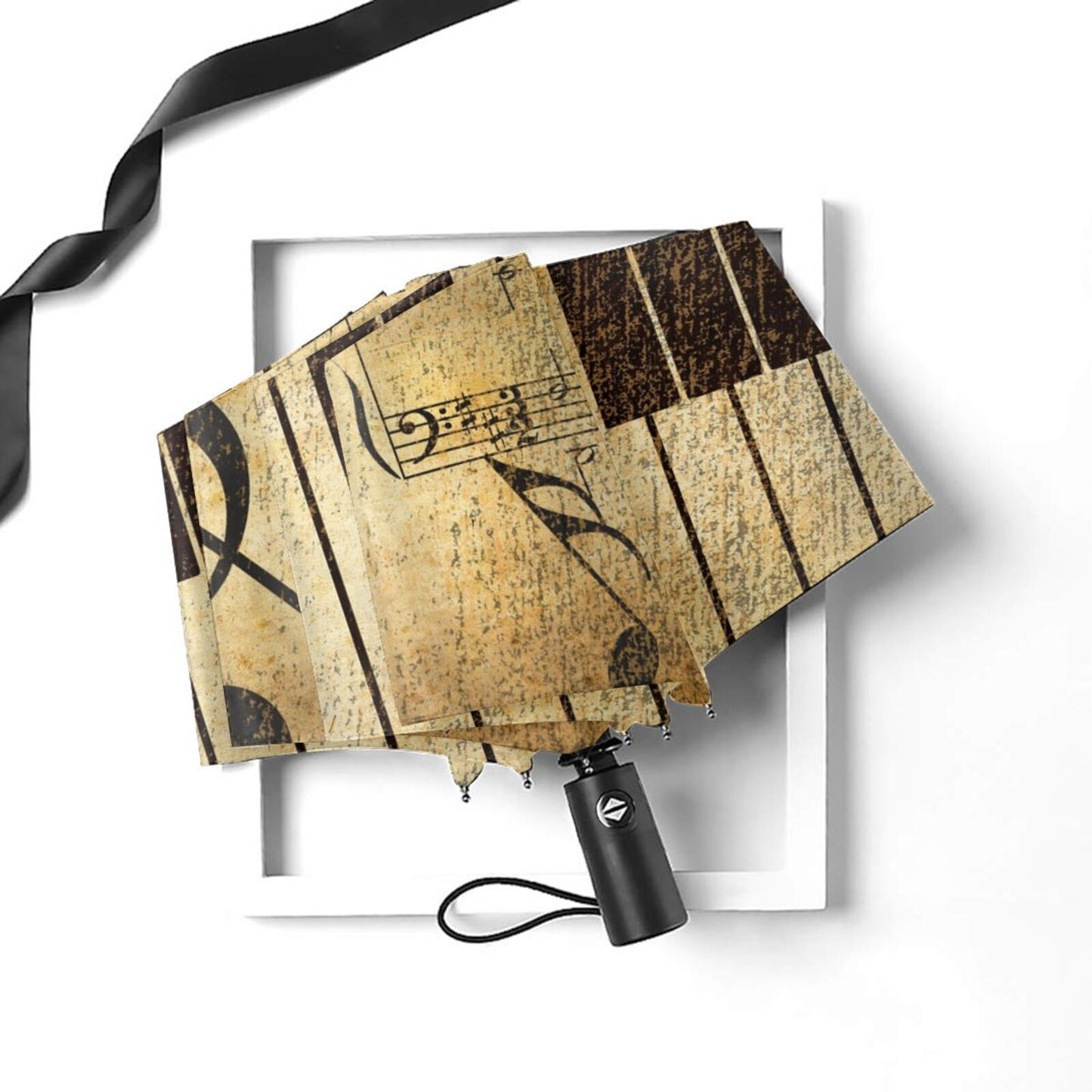 Parapluie de voyage pliable à touches de piano