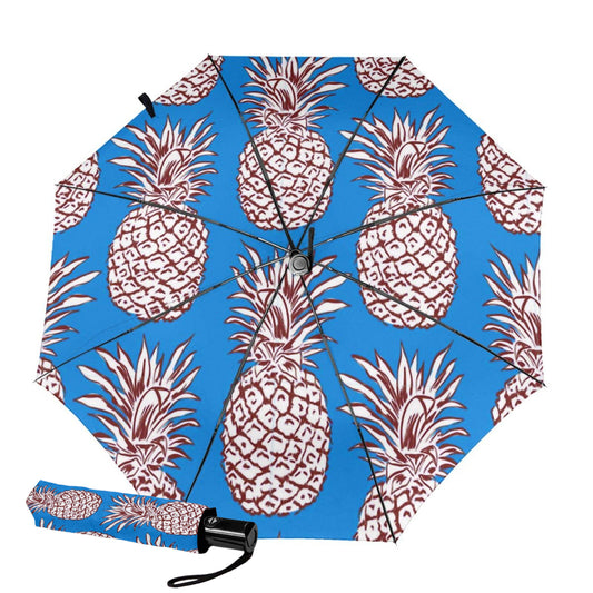 Faltbarer Reiseschirm mit Ananas-Design innen