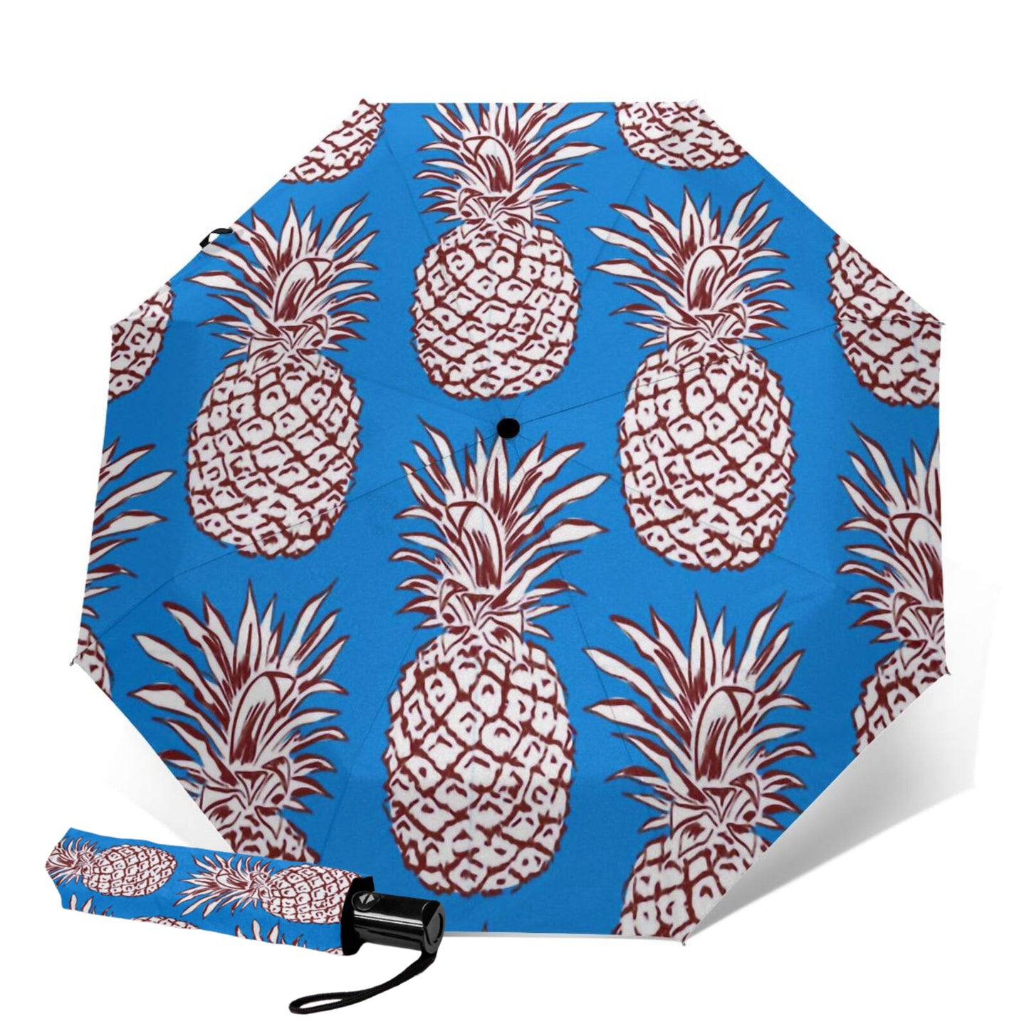 Parapluie de voyage pliable au design ananas