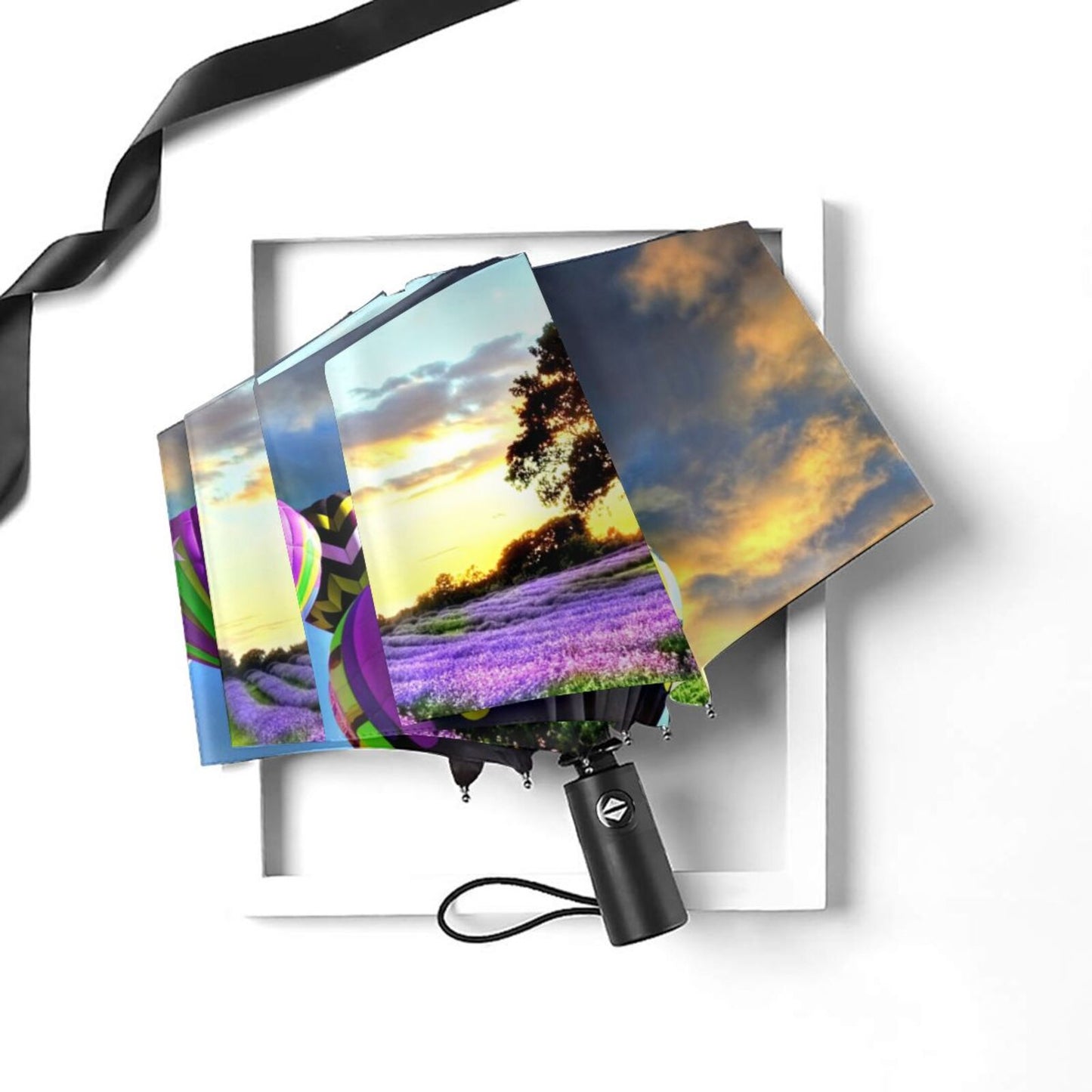 Parapluie pliable à motif montgolfière