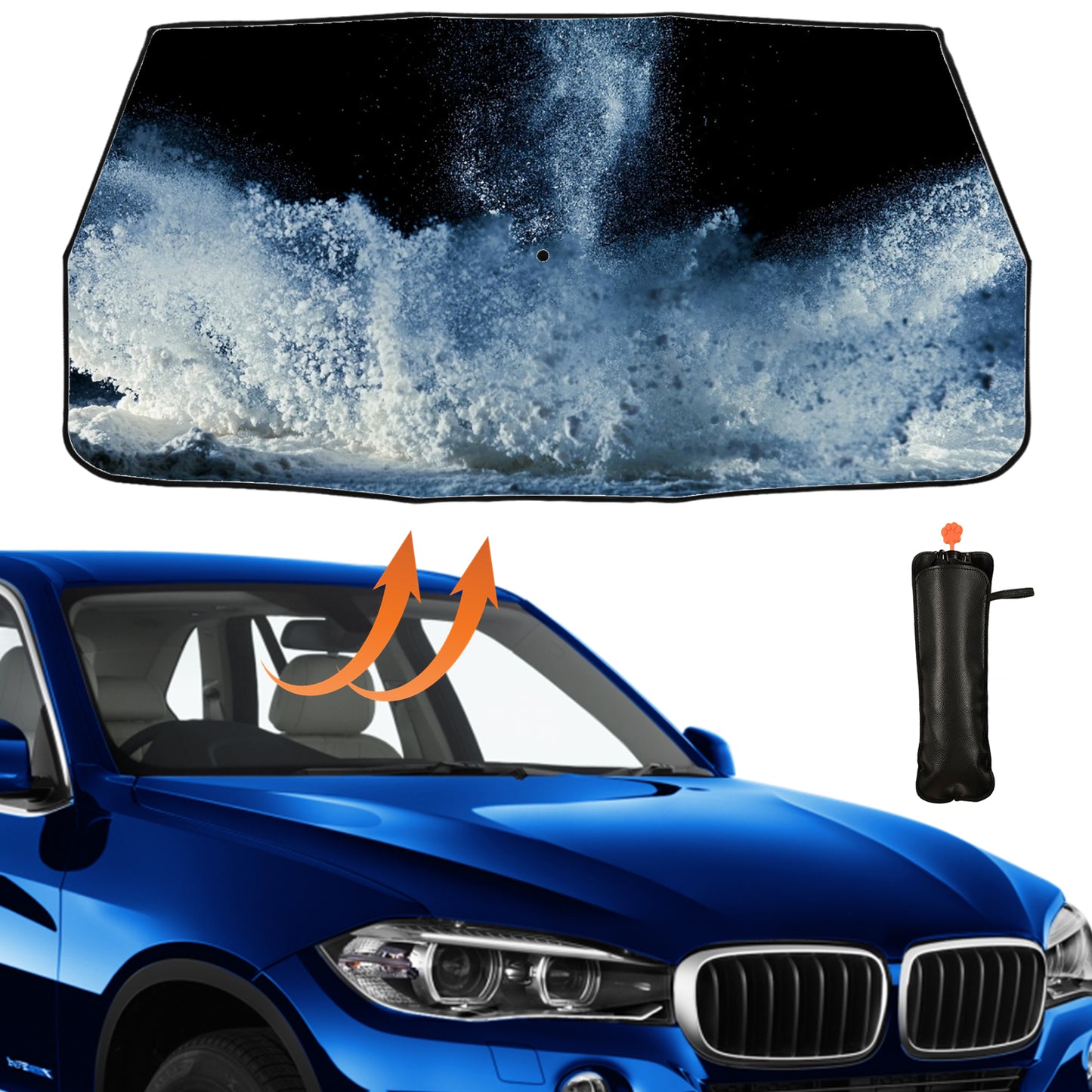 Schneeflocken Auto Windschutzscheibenabdeckung Regenschirm