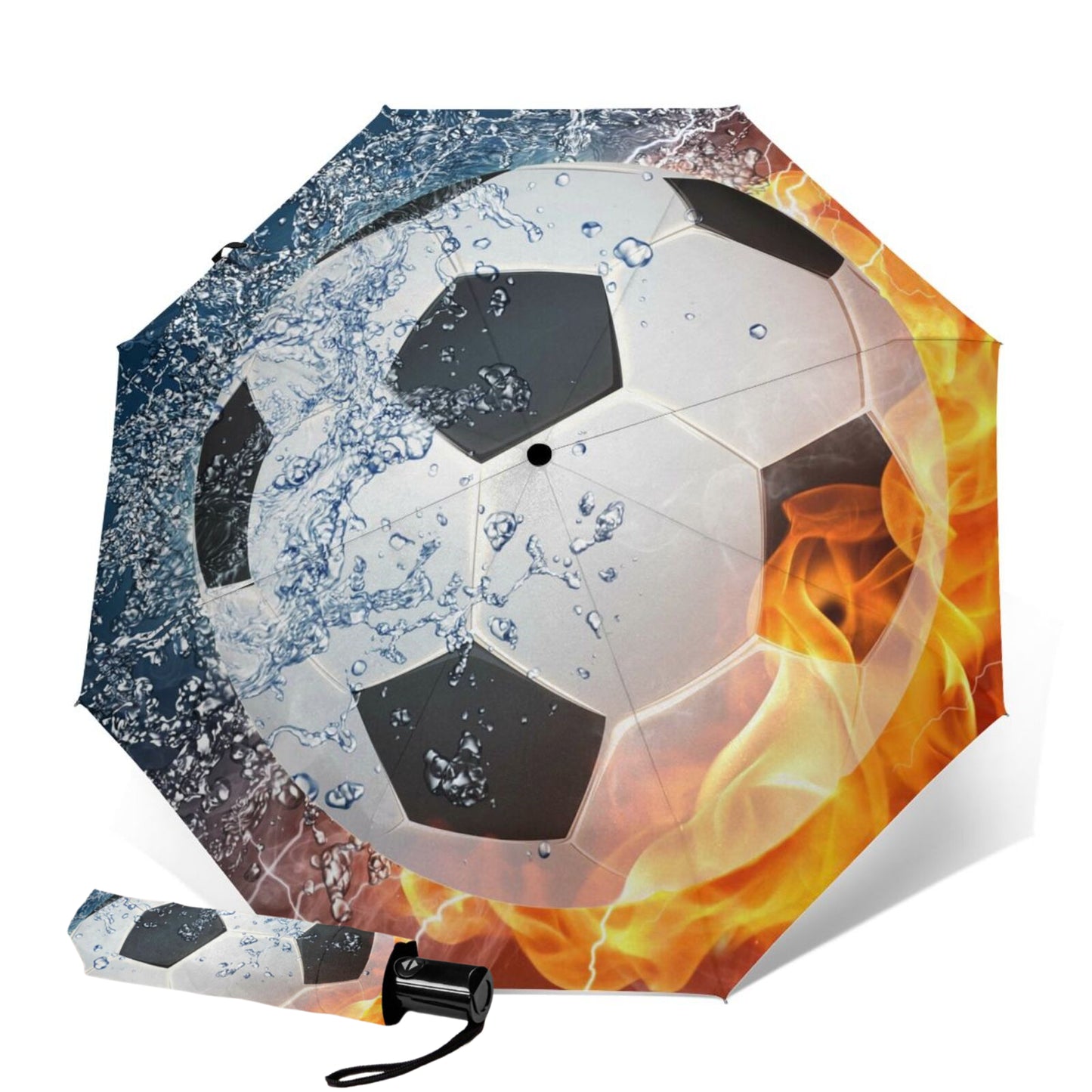 Parapluie pliable à imprimé football