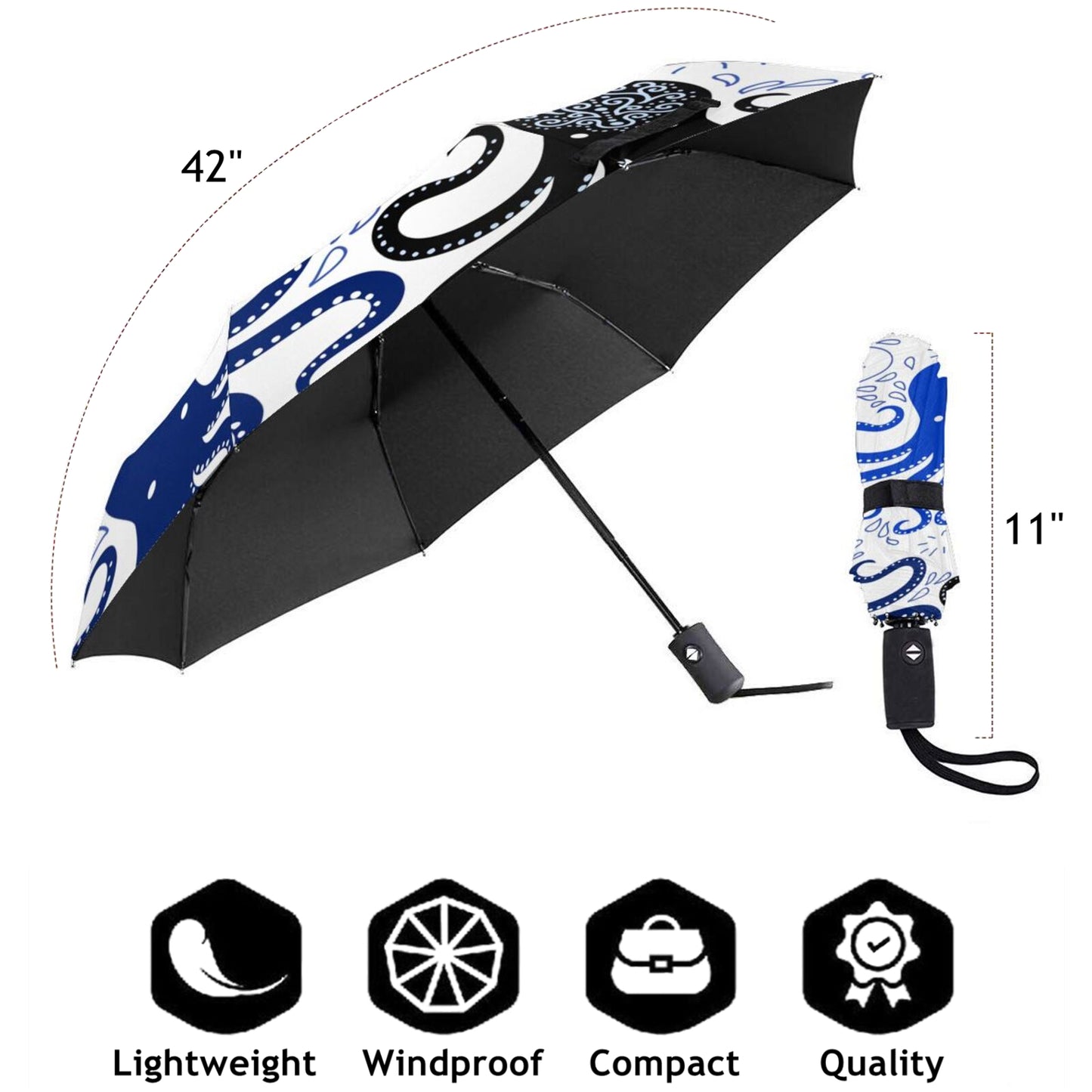 Parapluie pliable au design pieuvre