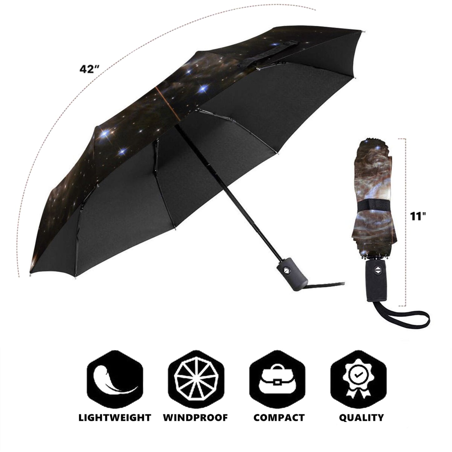 Mini parapluie au design nuit étoilée