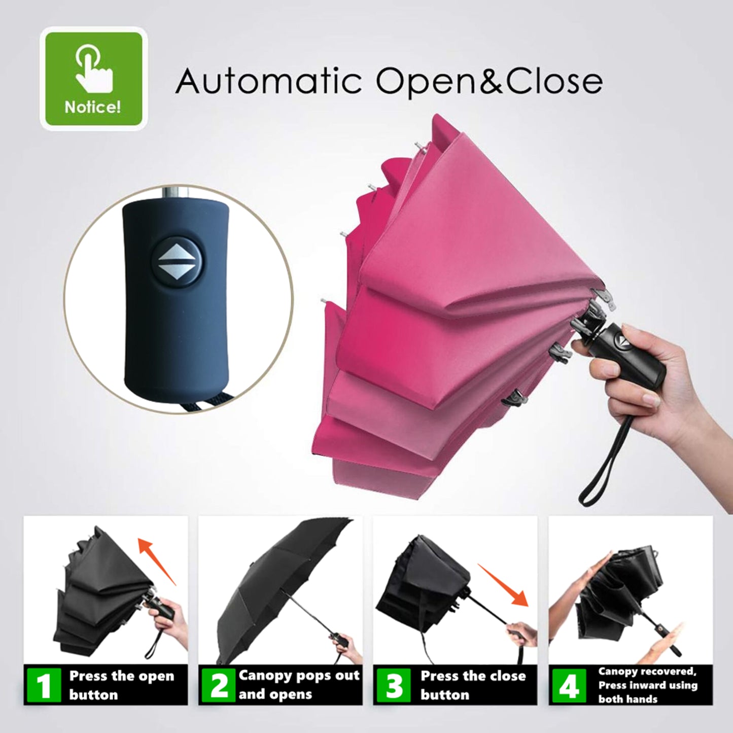 Petit parapluie pliable à couleurs changeantes