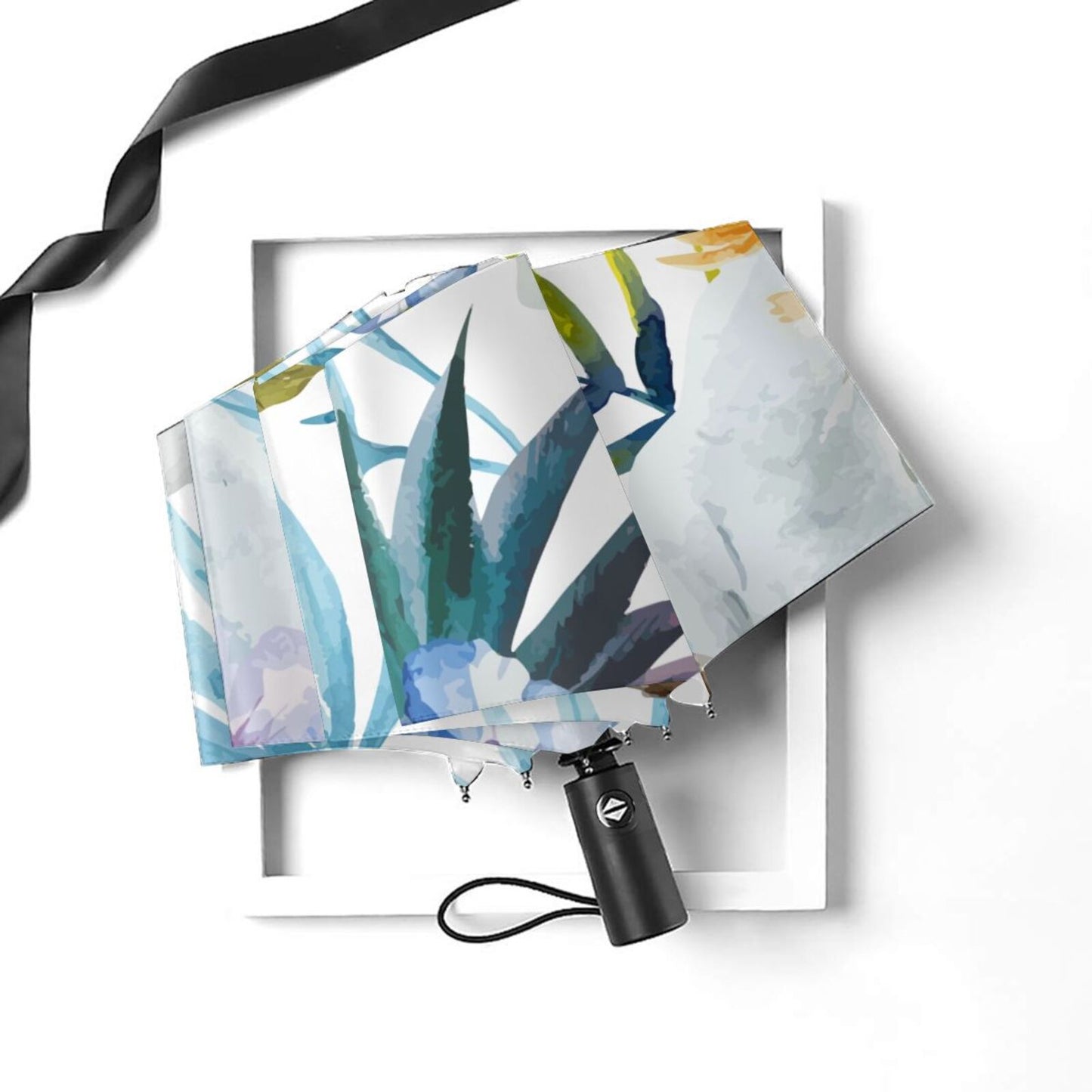 Parapluie pliable perroquet blanc