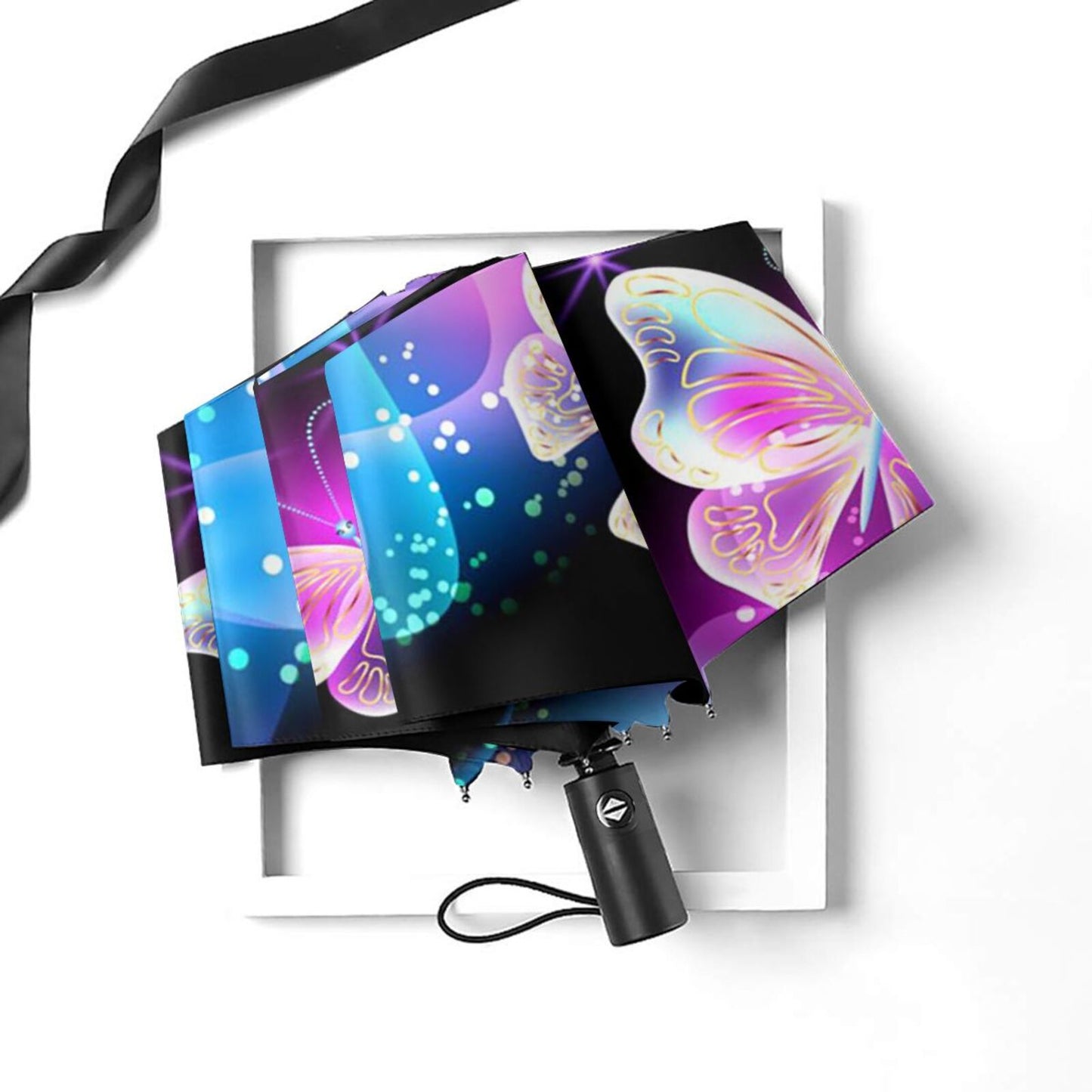 Parapluie compact pliable papillon onirique