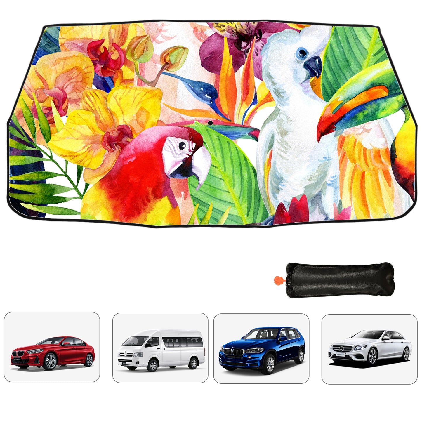 Papagei Auto-Sonnenschutz für die Windschutzscheibe