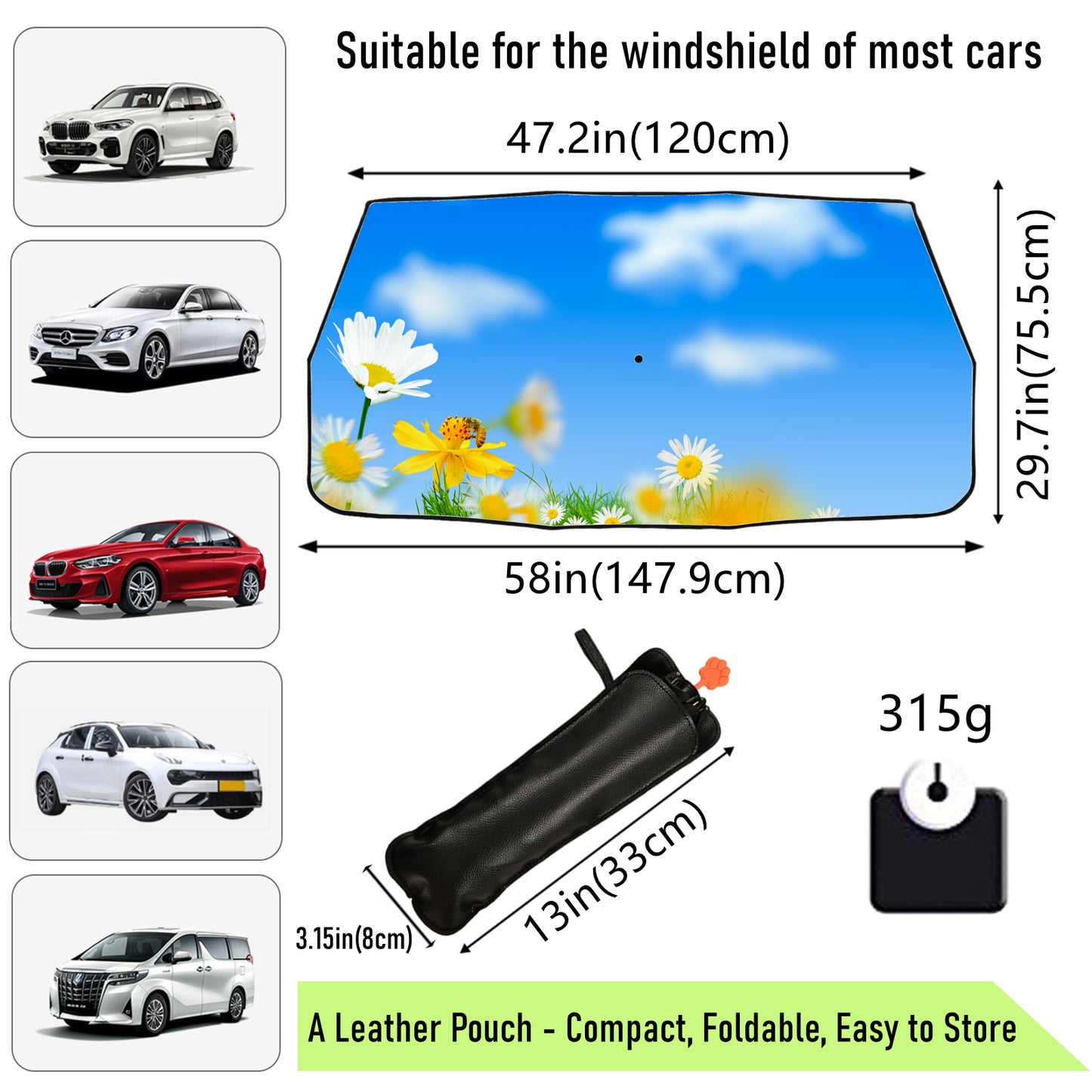 Daisy Auto-Sonnenschutz für die Windschutzscheibe