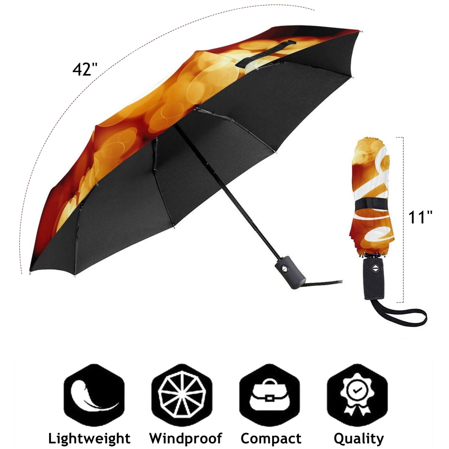 Parapluie pliable avec notes de musique