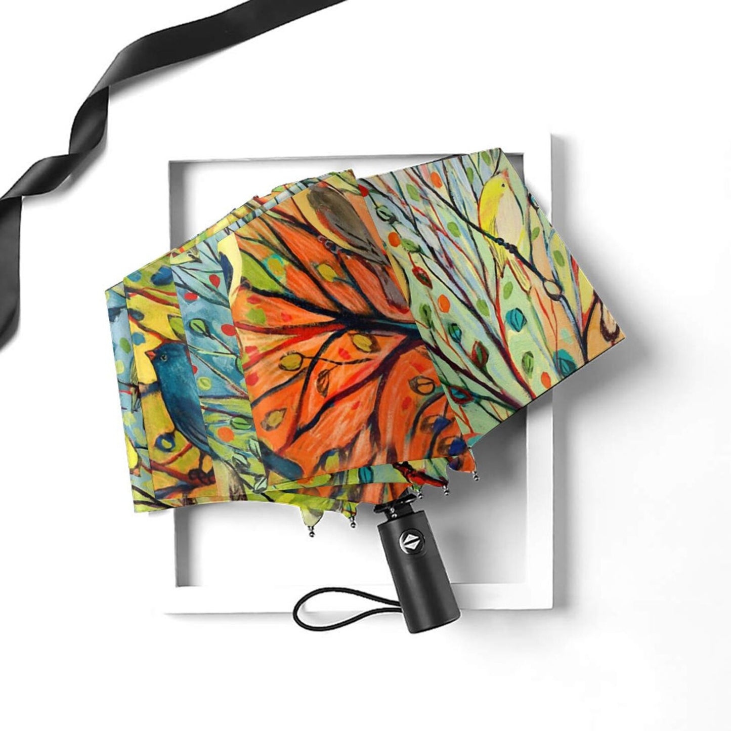Parapluie de voyage pliable imprimé Dickeybird