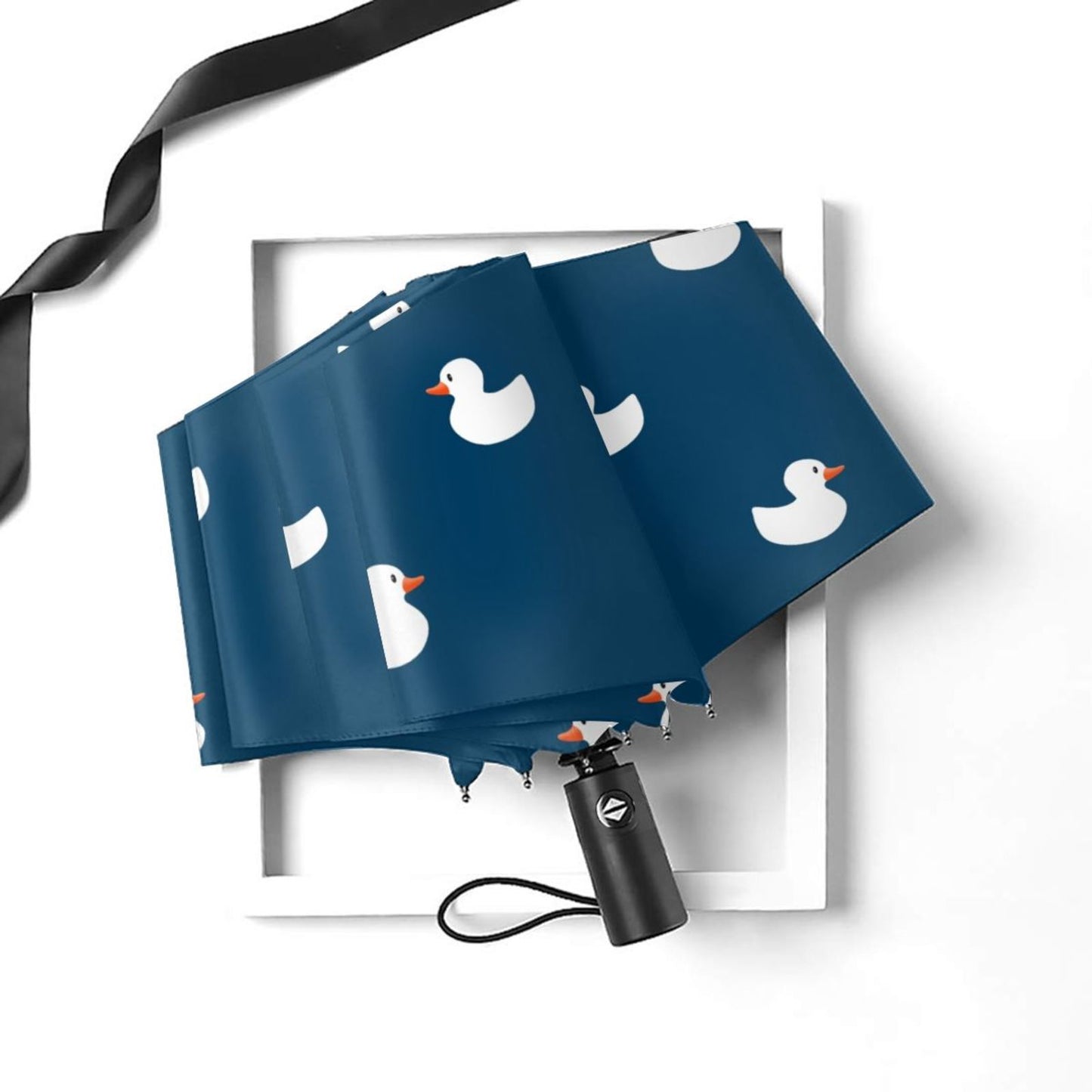 Parapluie de voyage compact à imprimé canard