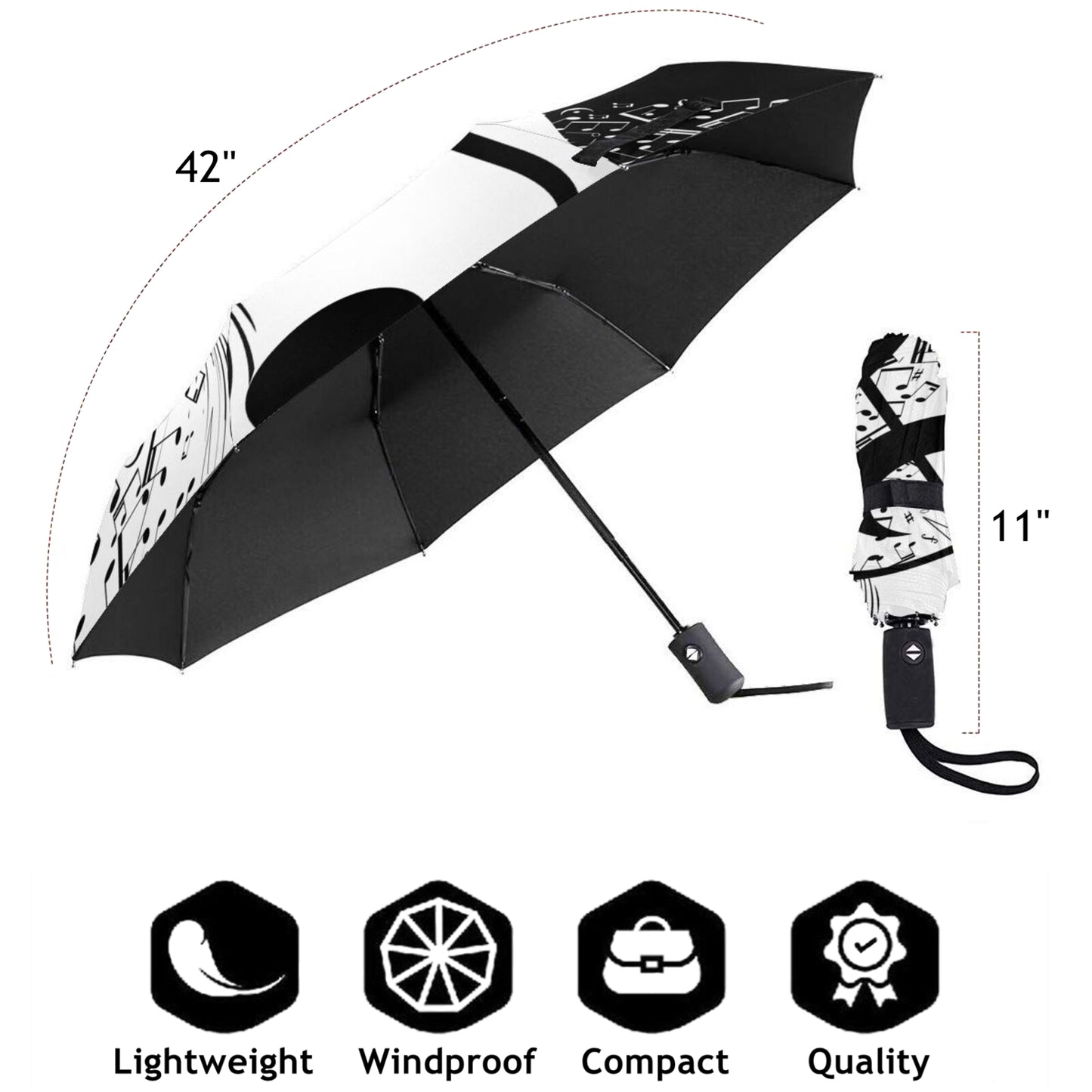 Parapluie pliable au design musical