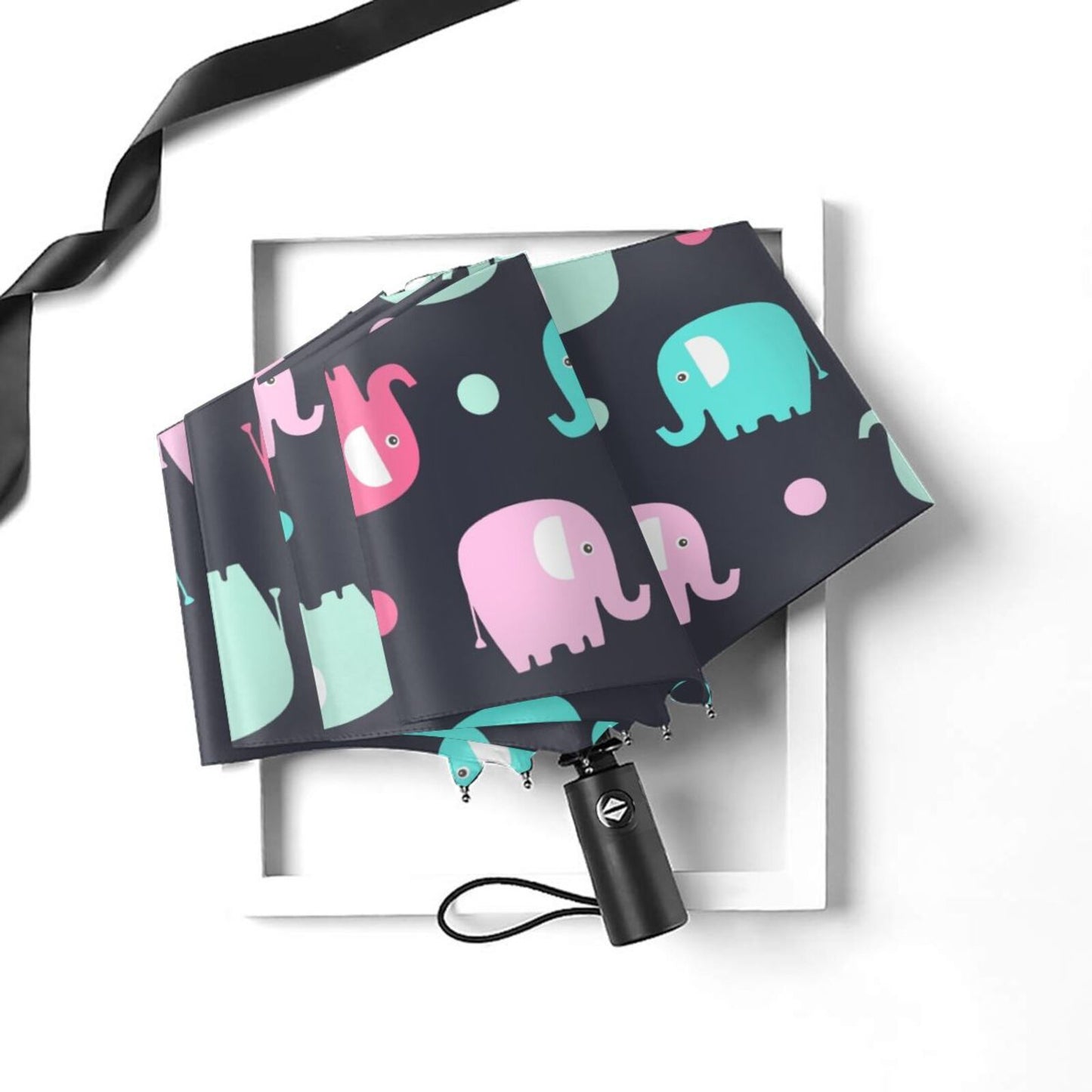 Parapluie de voyage compact éléphant