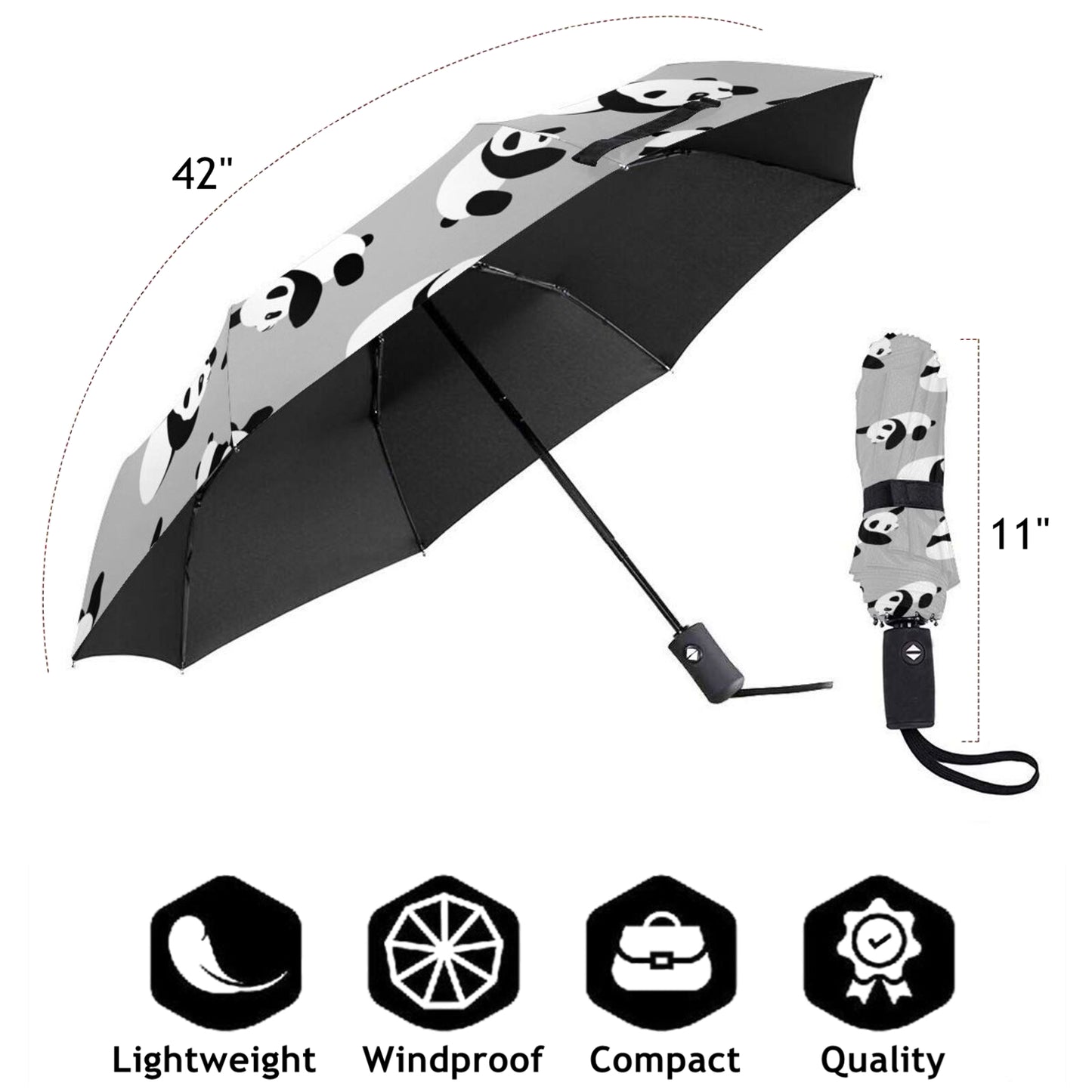 Parapluie pliable compact Panda