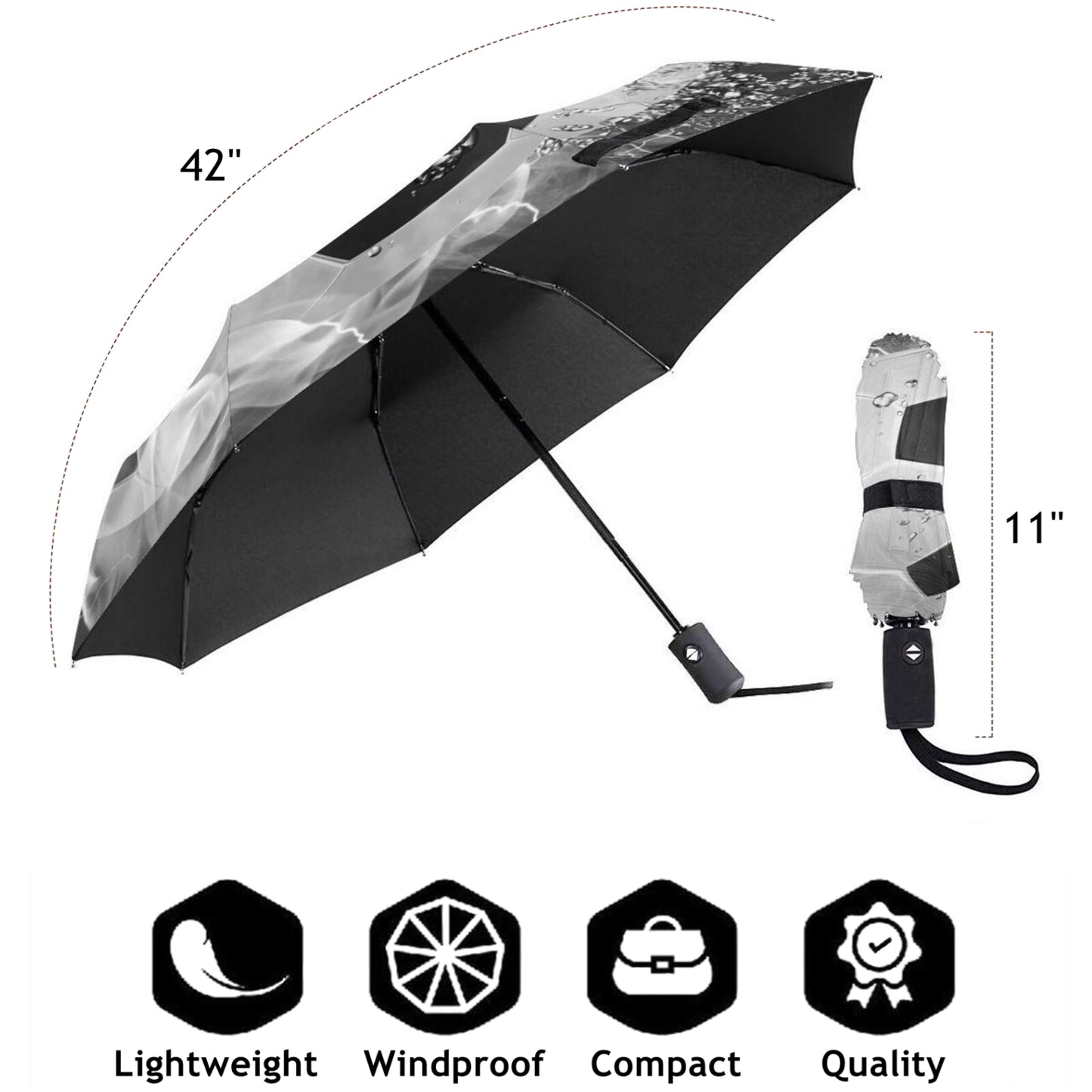 Parapluie de voyage imprimé football