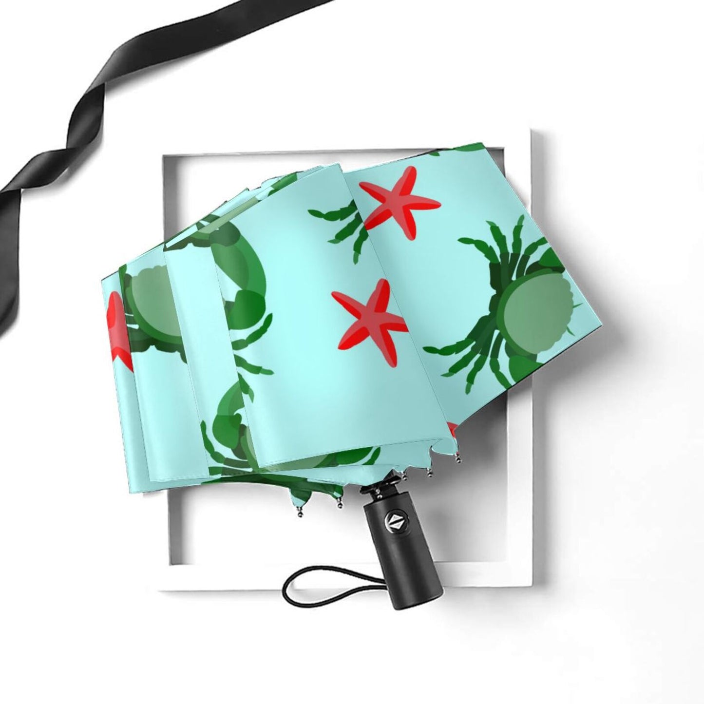 Mini parapluie automatique imprimé motif crabe