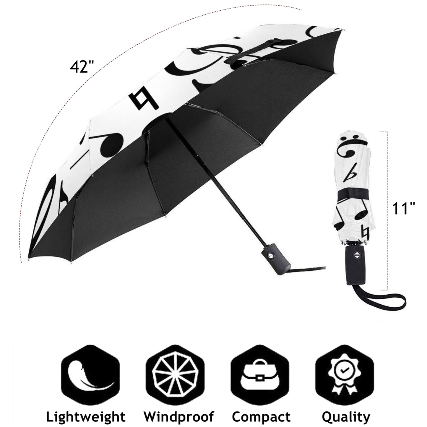 Parapluie de voyage note de musique