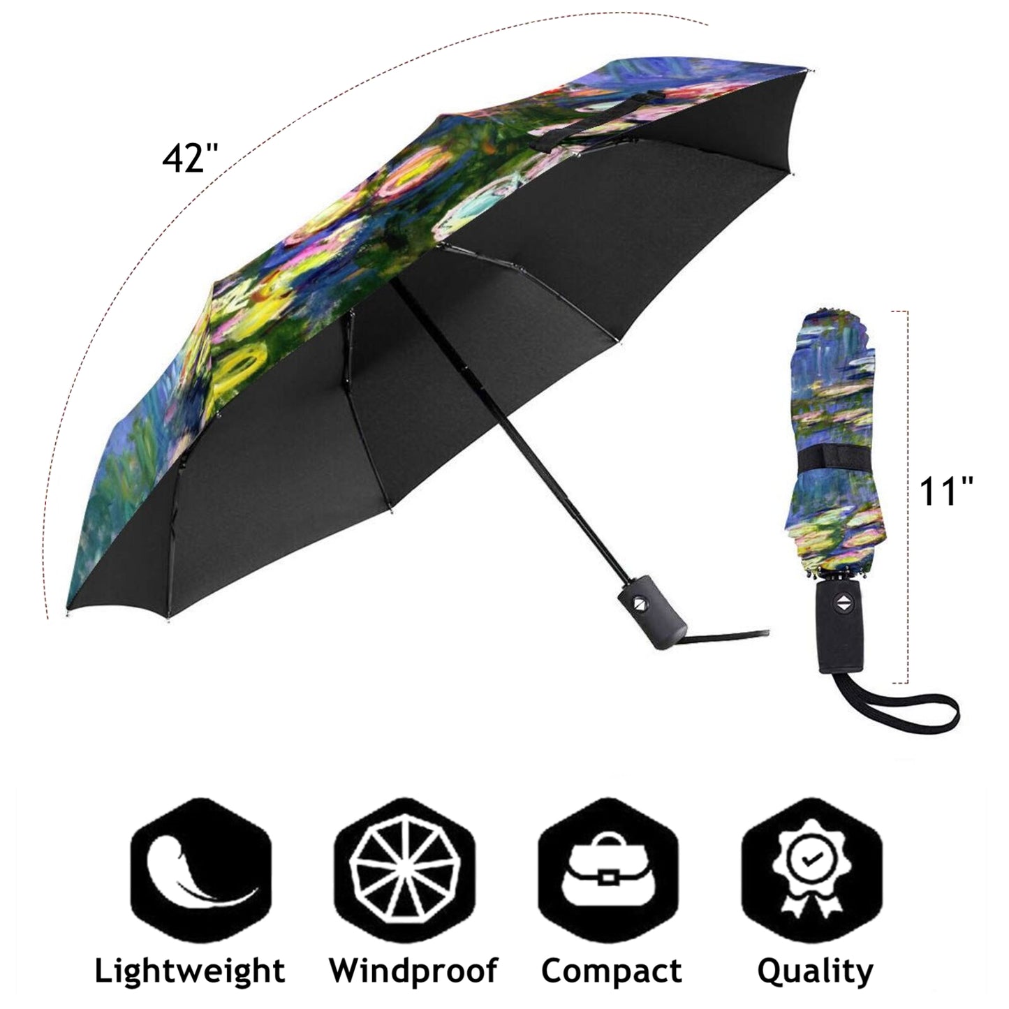 Parapluie pliable Monet Nymphéas