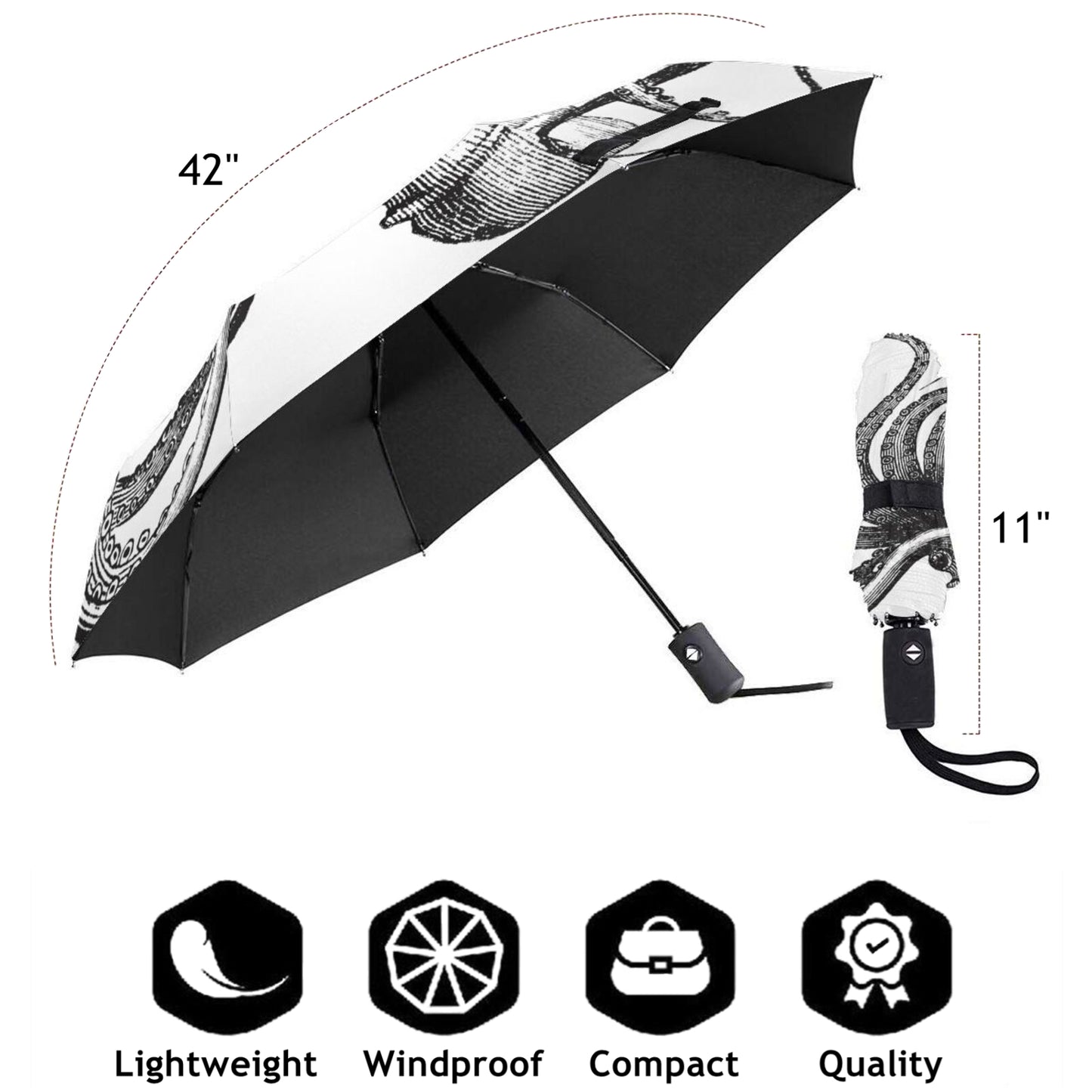 Parapluie de voyage pliable Octopus